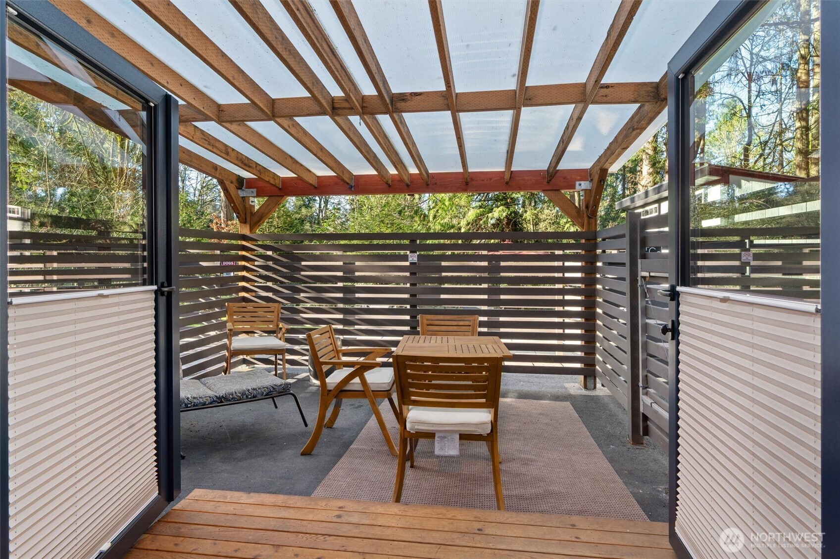 Private patio for 2 bedroom/2 bath unit.