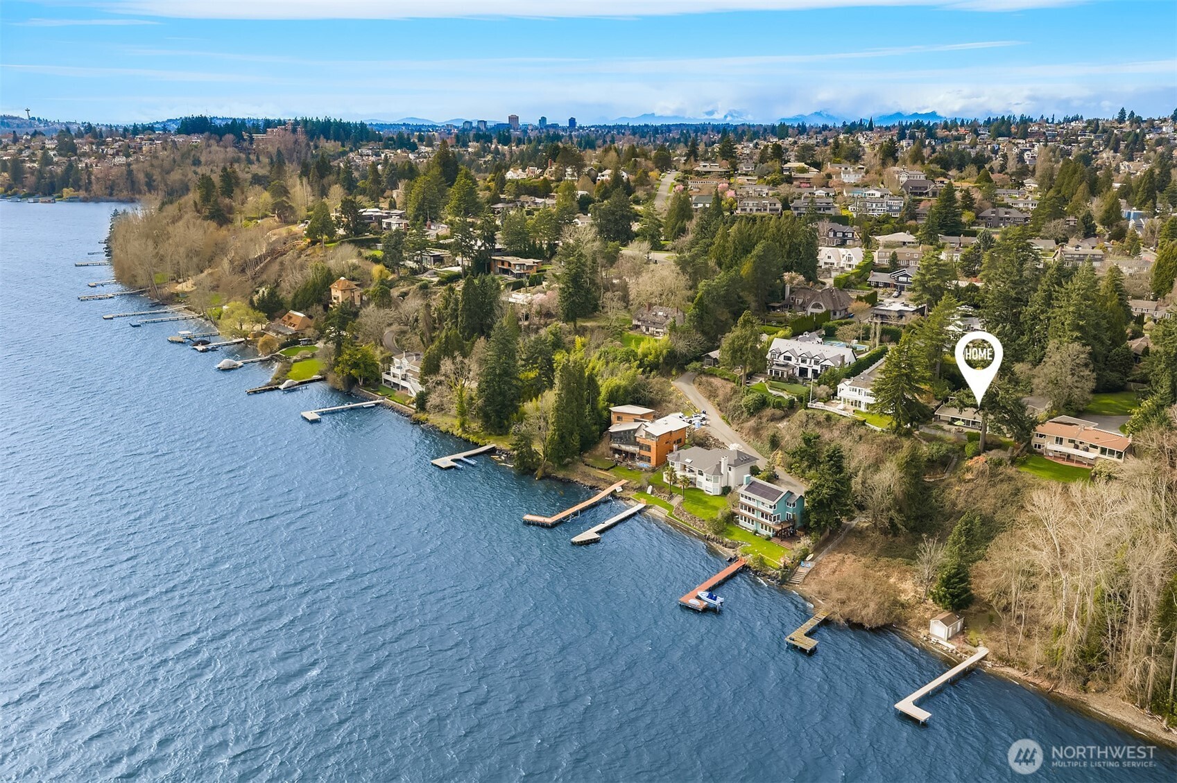 Home is perched above Lake Washington