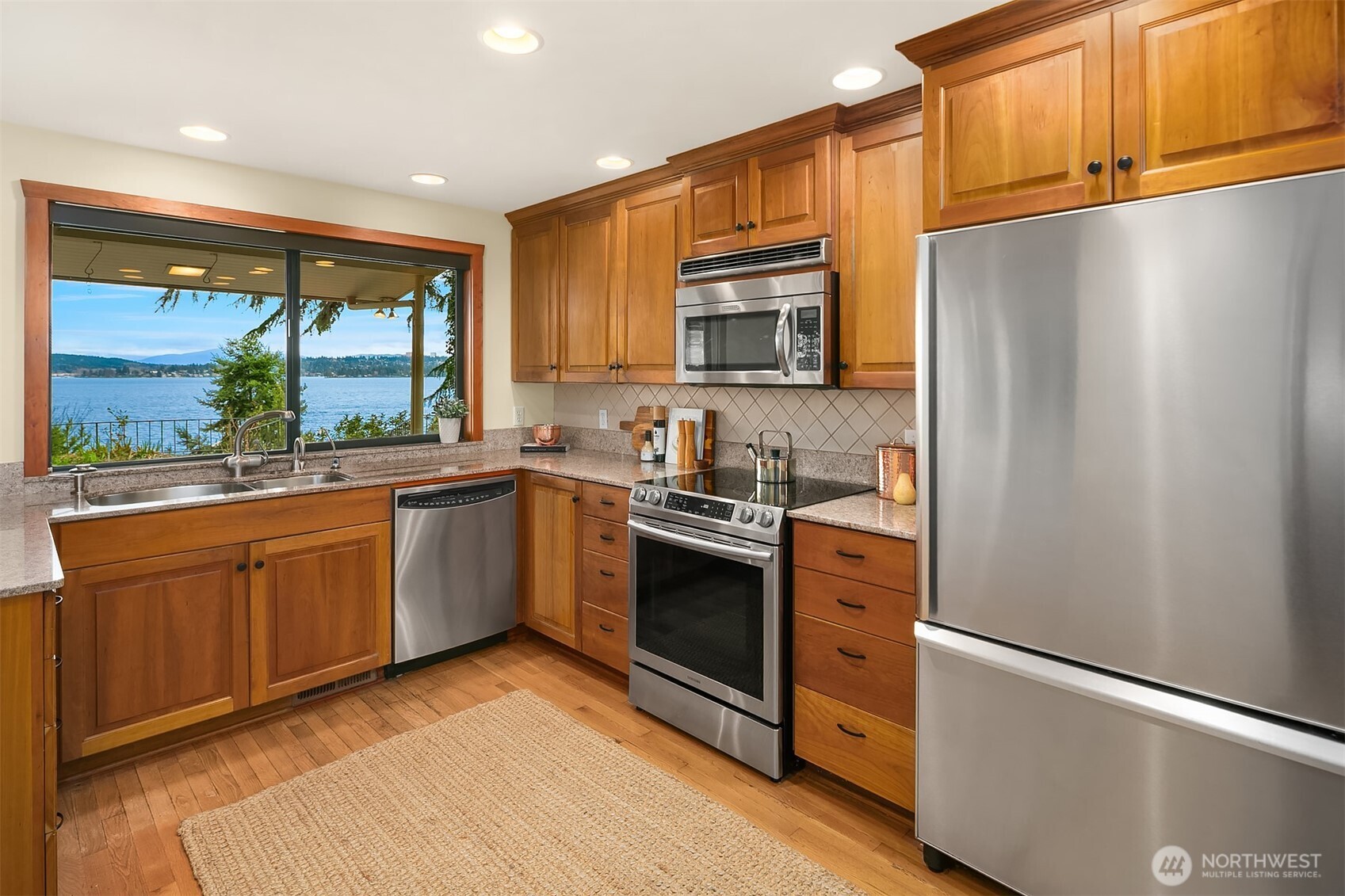 View from kitchen work area