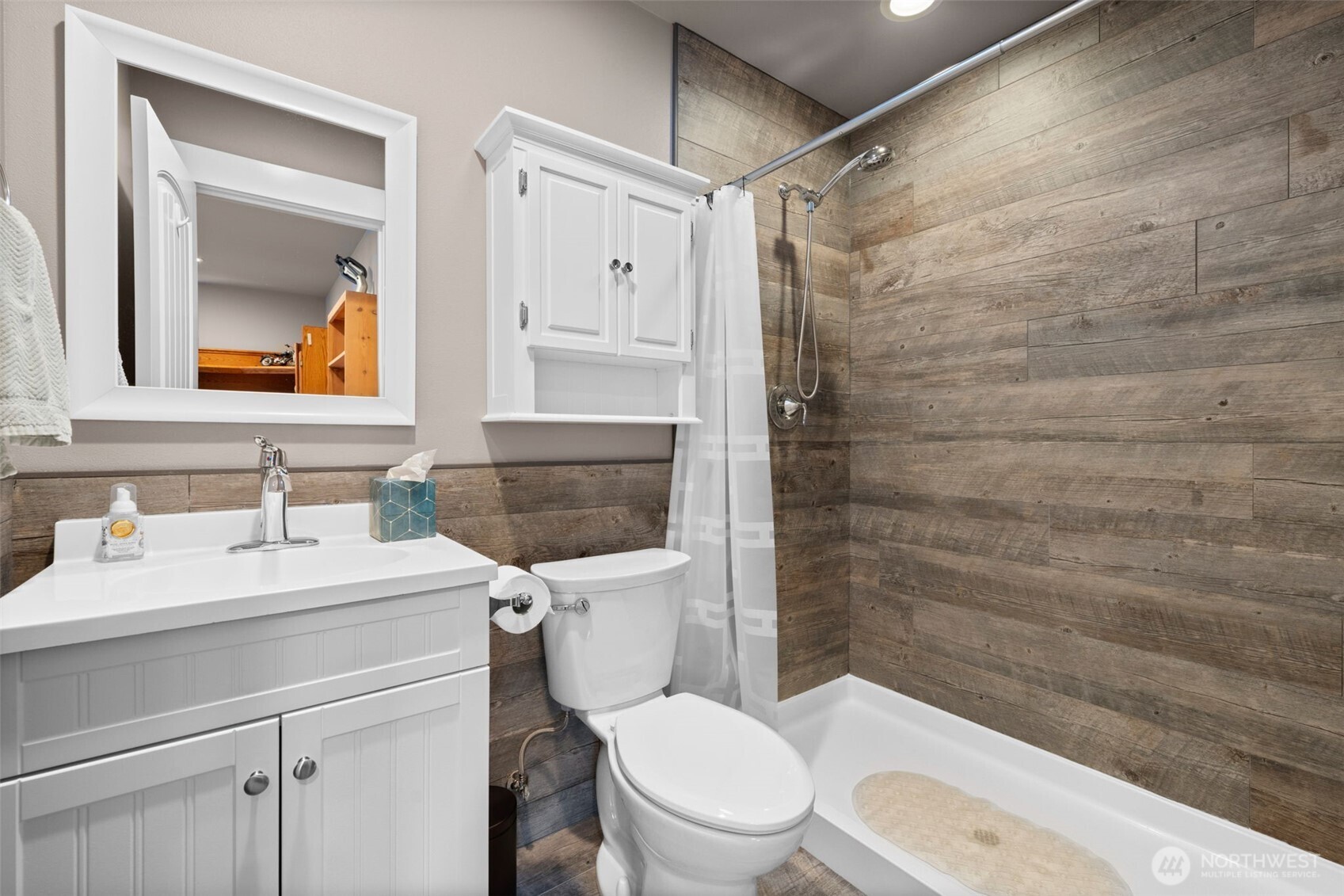 Stylish bathroom with updated finishes and a clean modern design.