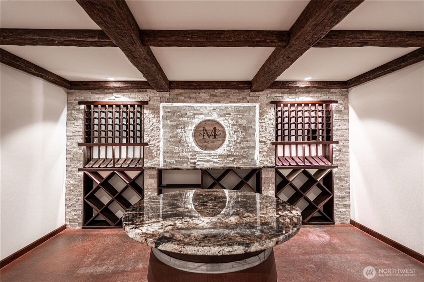 Custom wine cellar and tasting room.