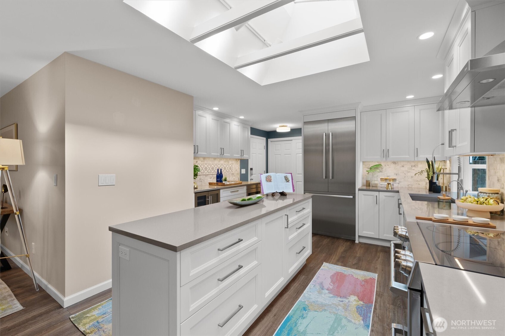 Along with skylights, you have recessed LED lighting.