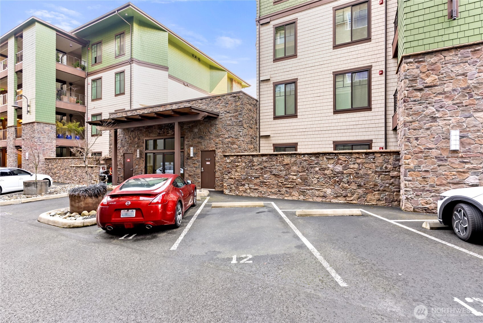 Outdoor reserved space steps away from the front door.