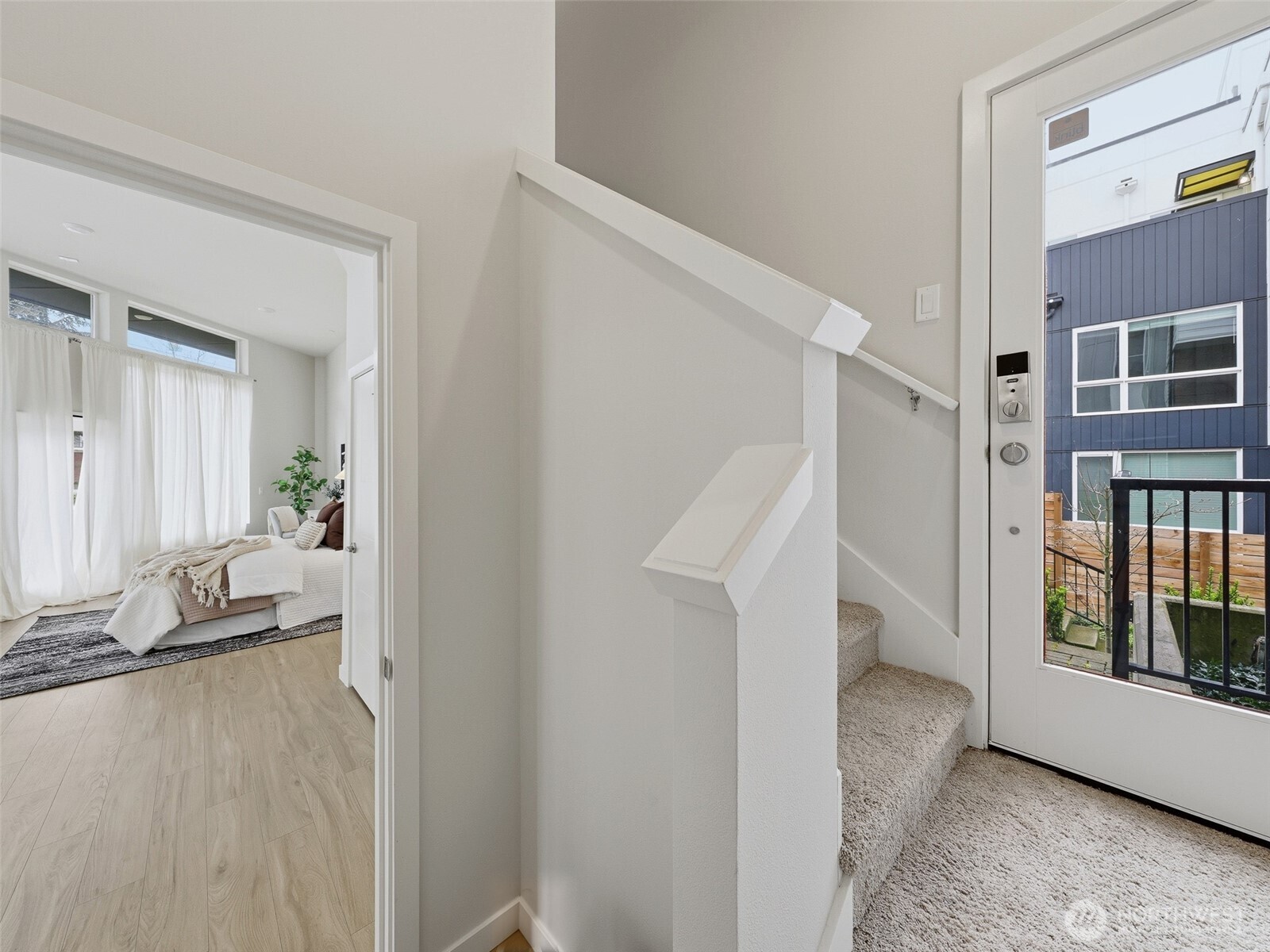 Enter the entry-level live/work space through a door off the main entry