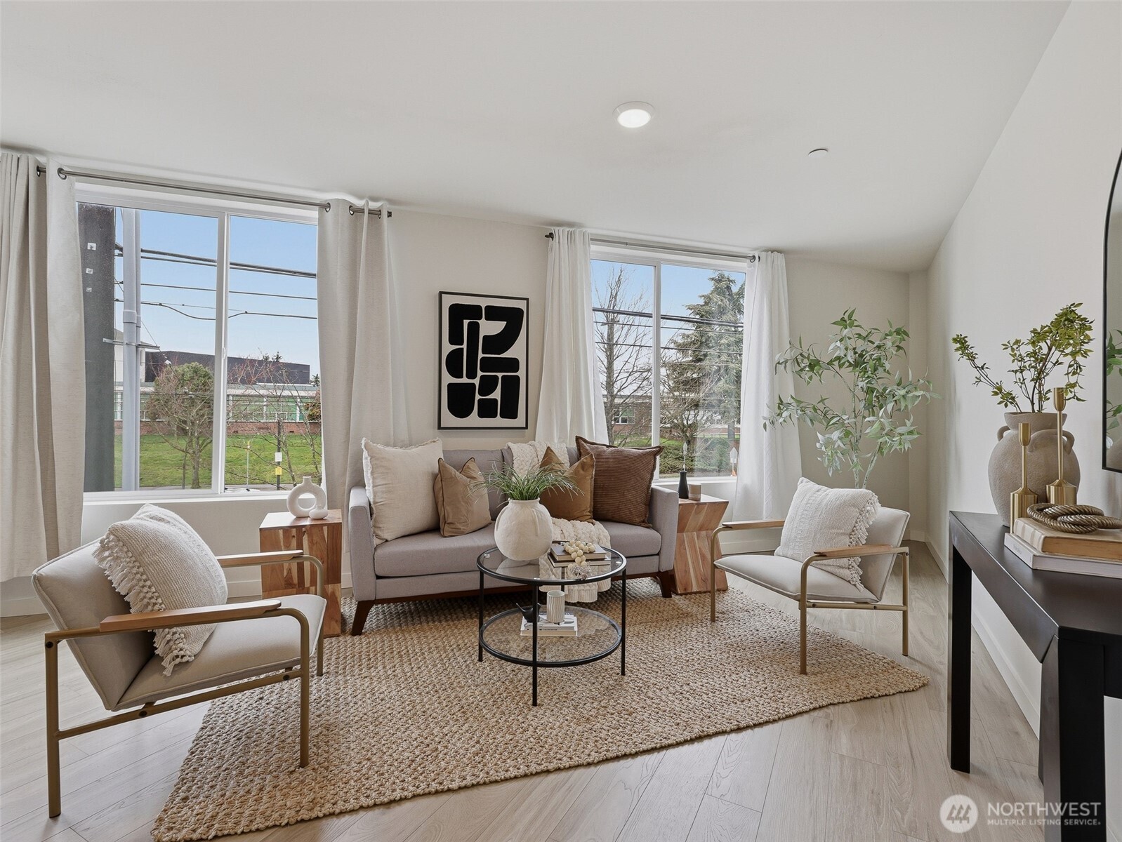 The big windows offer south- and west-facing light