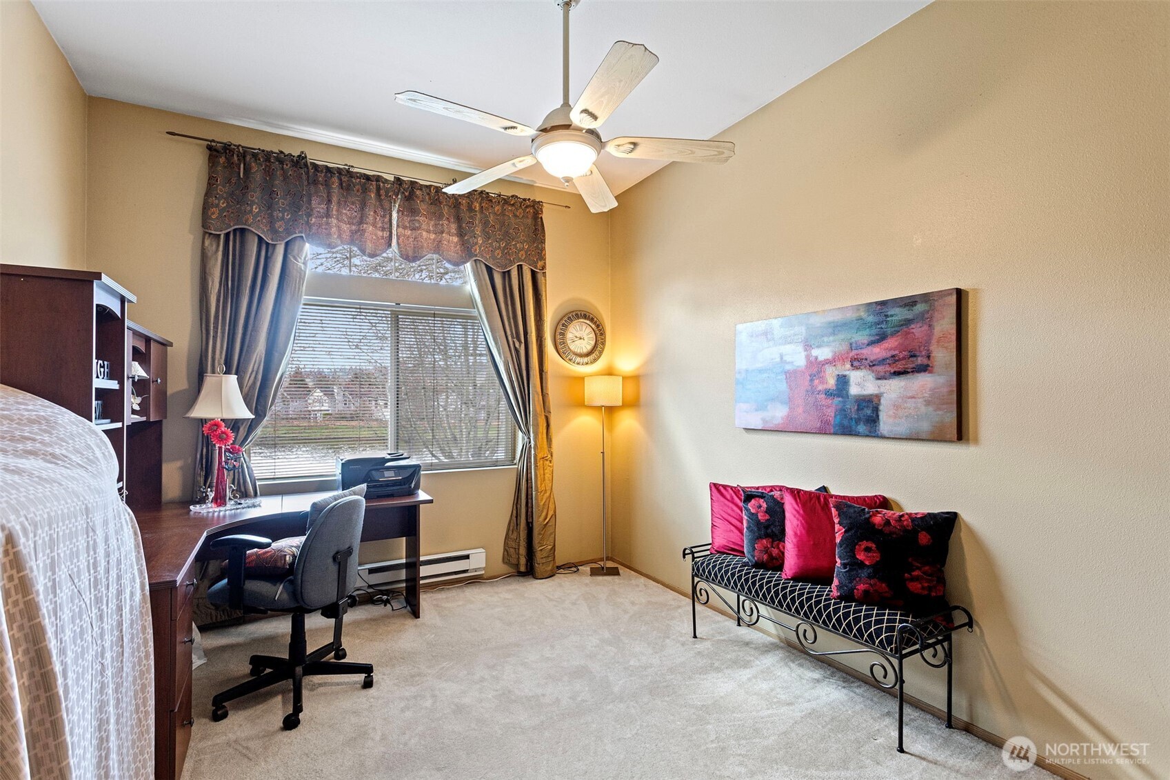 The main bedroom creates a private oasis with lake views!