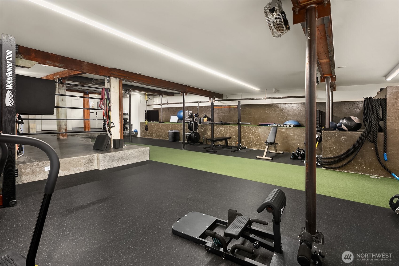 The basement is approximately 1,500 square feet with 9-foot ceilings. It was dug out and structurally reinforced with new footings, concrete flooring and steel beams. The home has also been earth quake retrofitted.