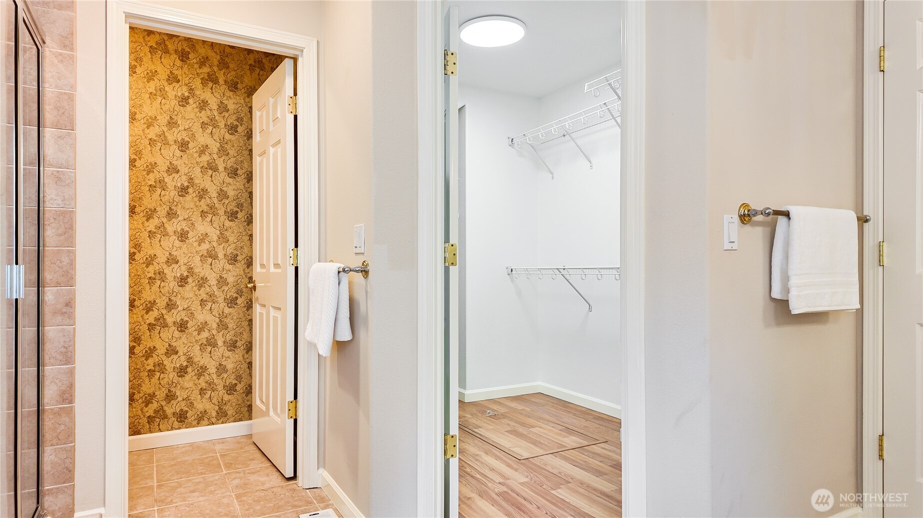 Master bedroom walk in closet