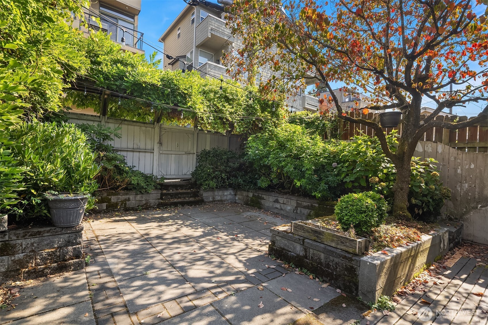 Back patio in the fall
