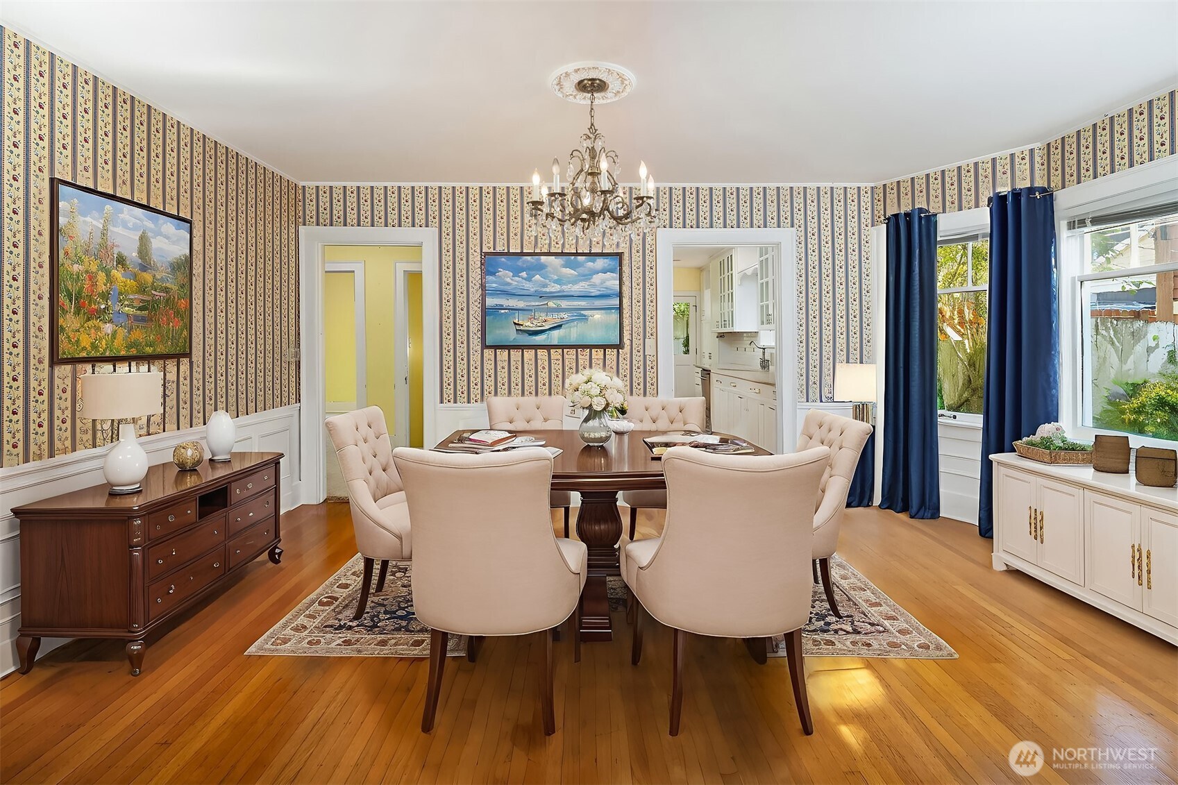 Dining room enjoys beautiful southern light