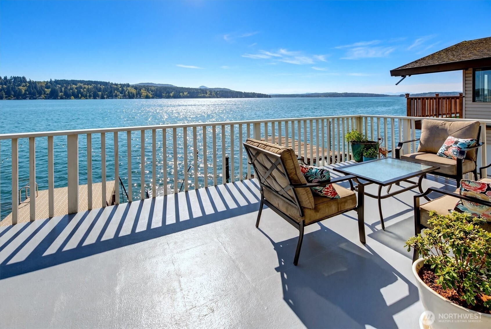 Custom built-ins flank the fireplace
