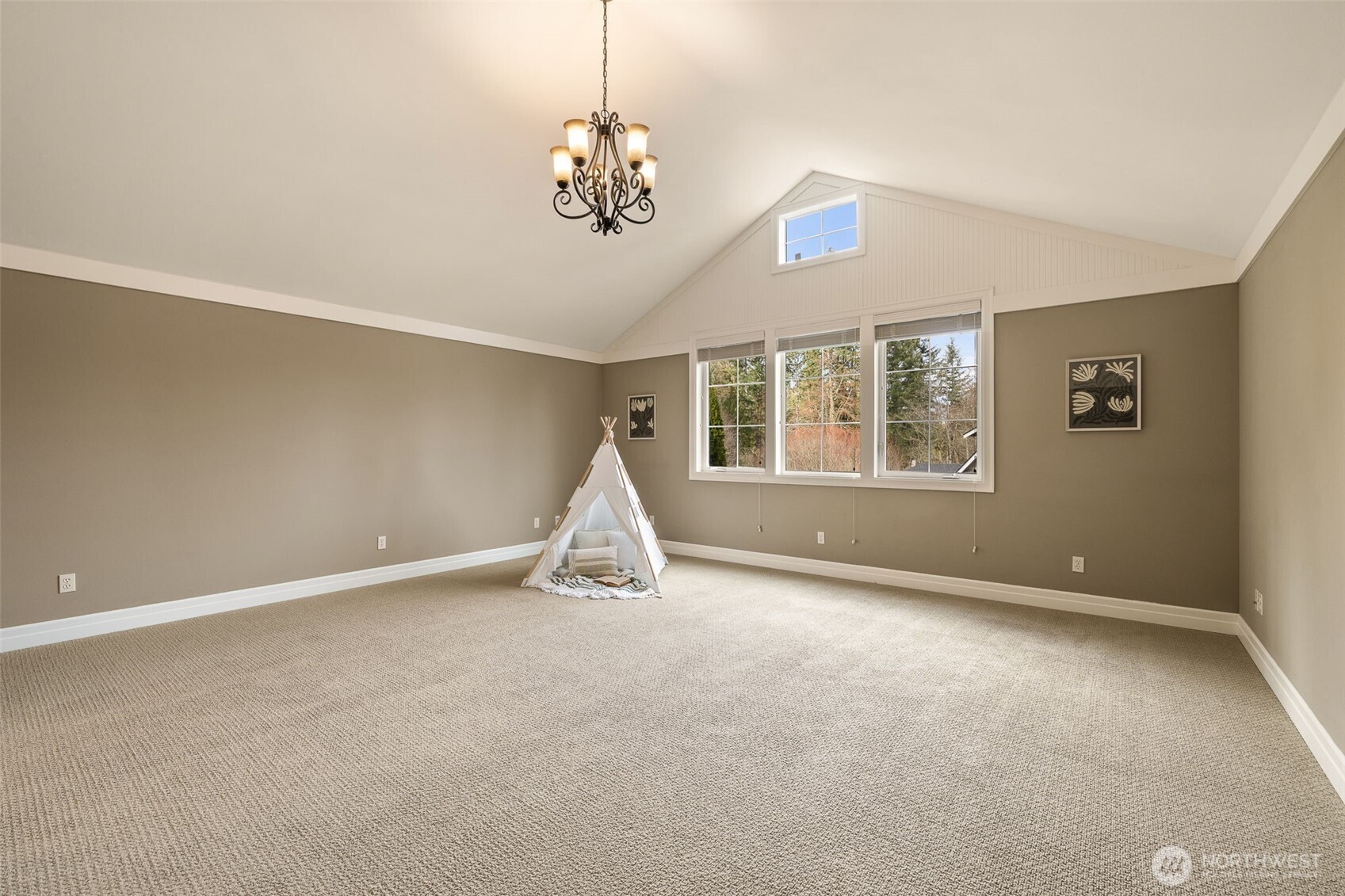 This large room is ready for anything...games, toys, a home theatre, crafts...the possibilities are endless.