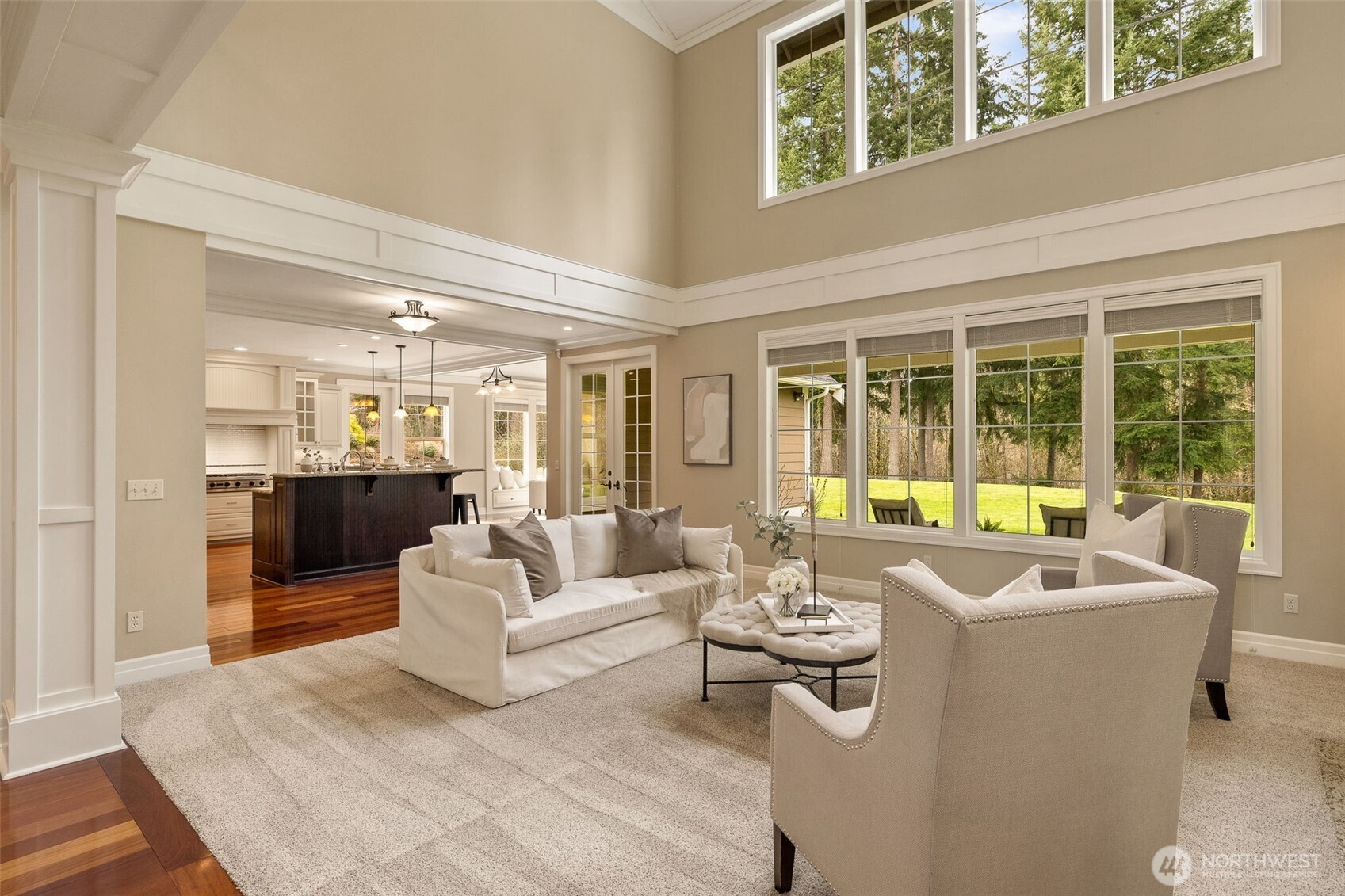 Windows on both stories let in so much natural light.