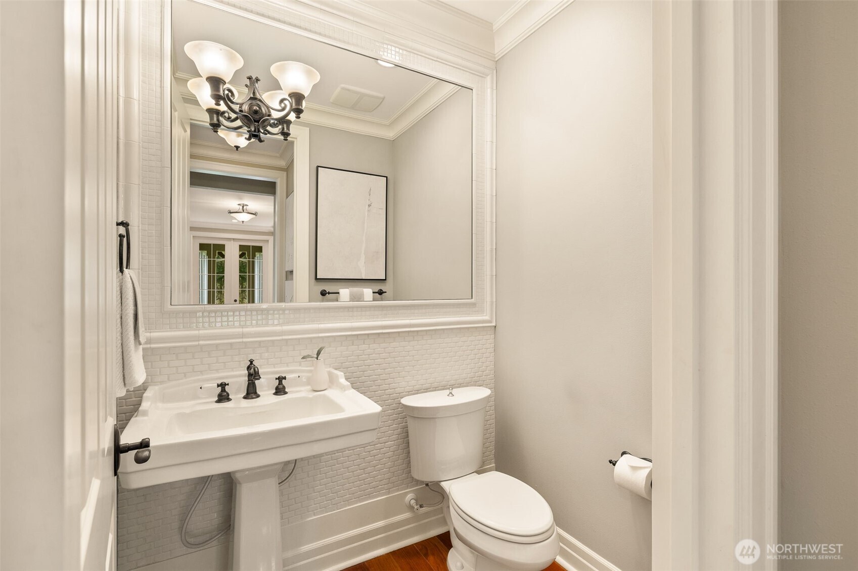 The downstairs half bath.