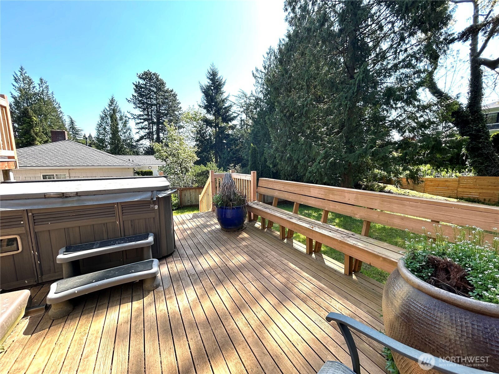 back deck and hot tub
