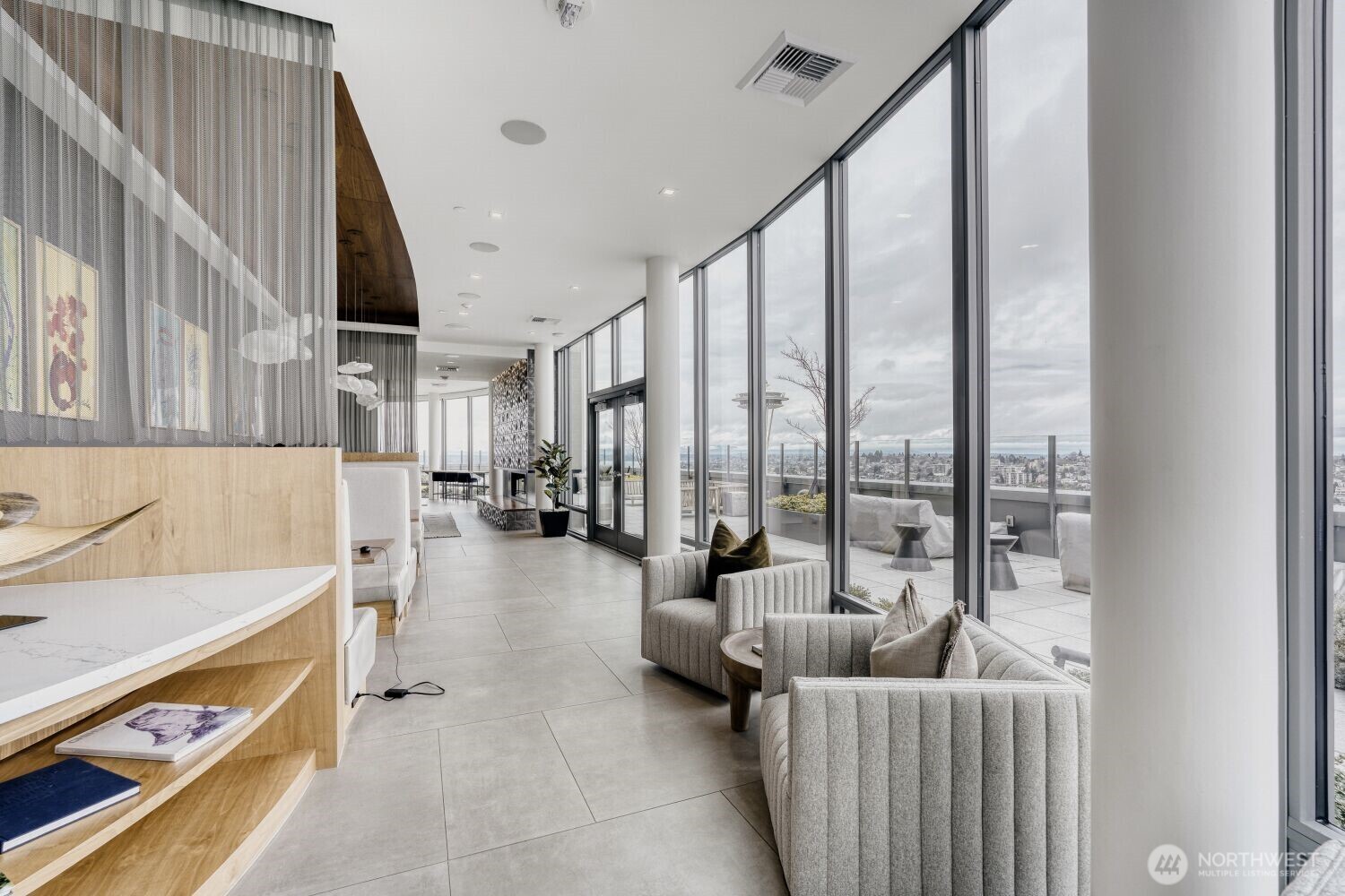 Common area feature - interior seating, working, relaxing area off roof top deck