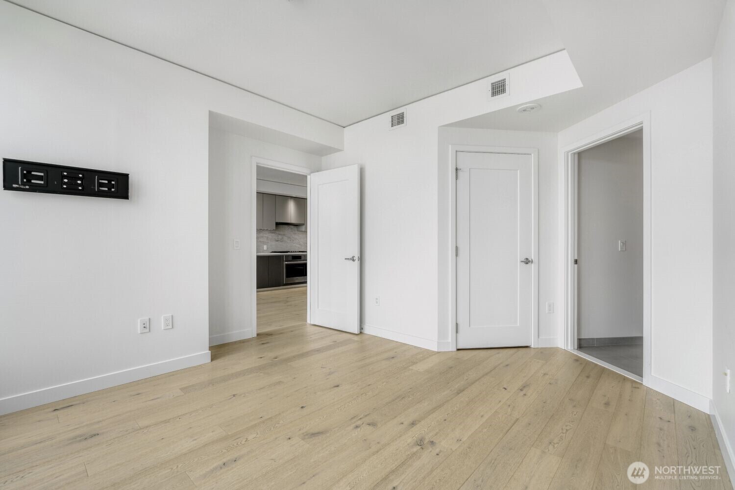 Bedroom with bath entry on the right side
