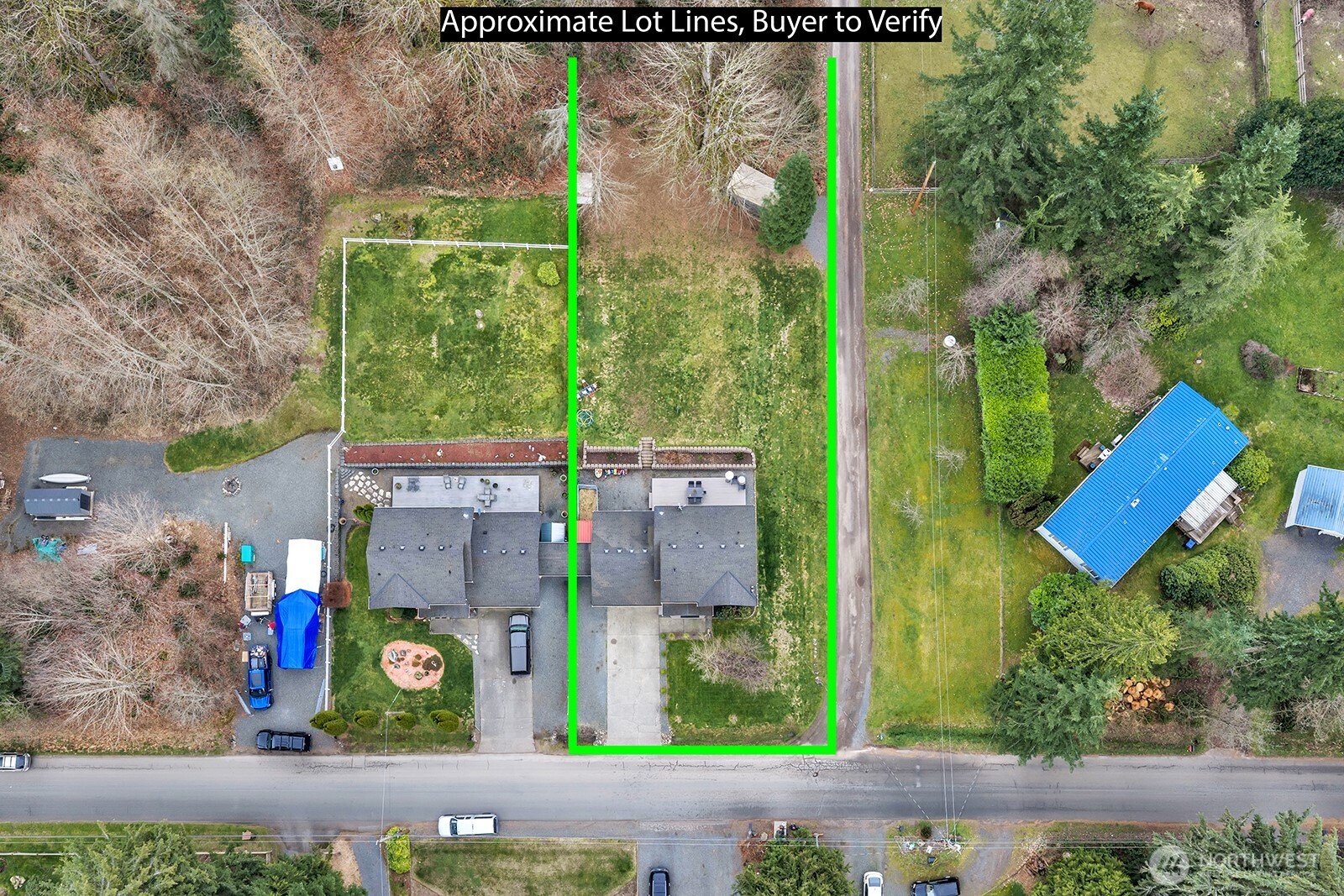 Aerial with approximate lot lines