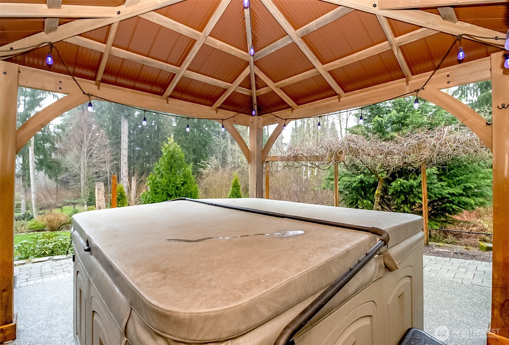 Hot tub with gazebo