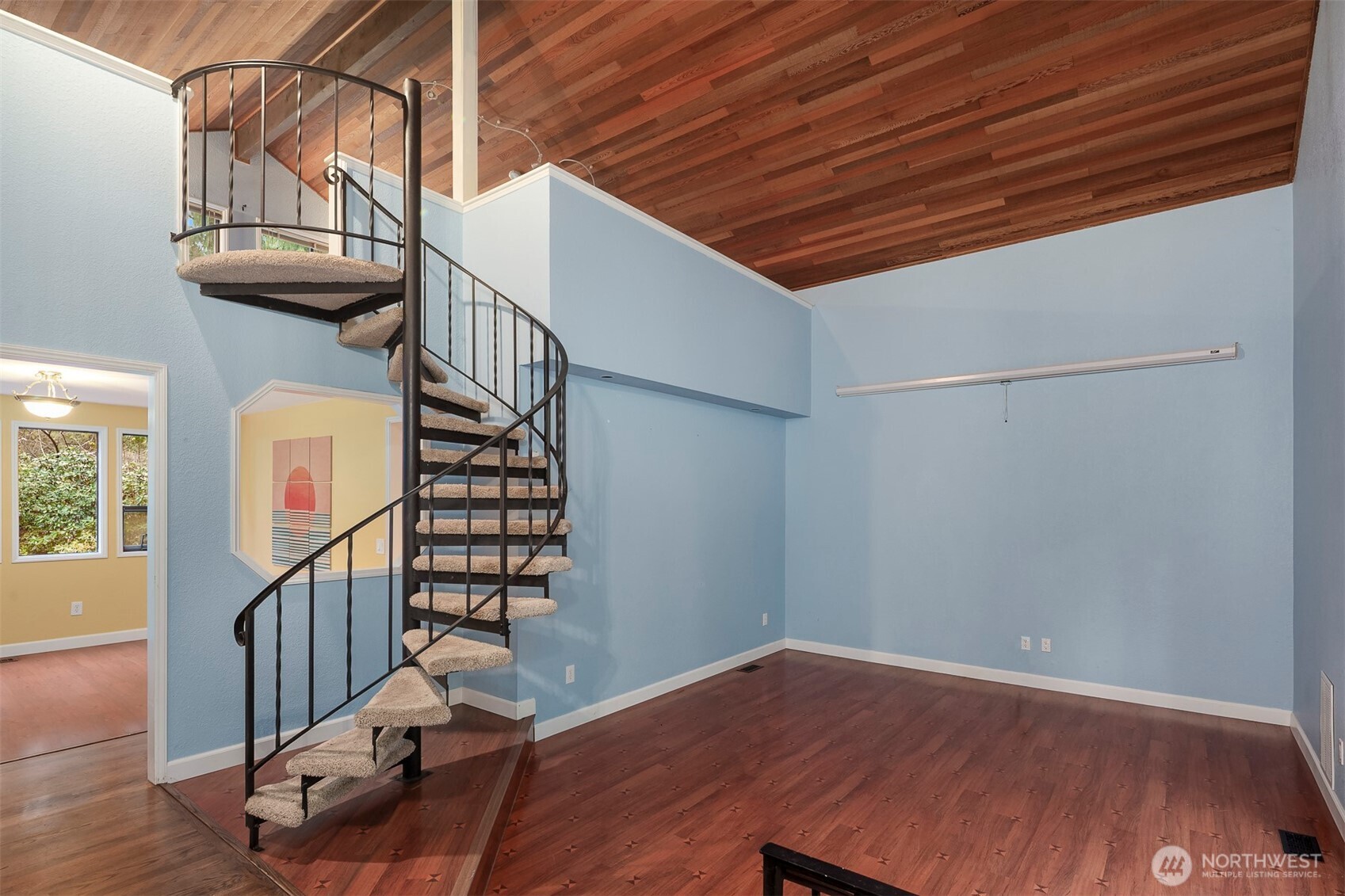 Circular Stair up to Loft Area