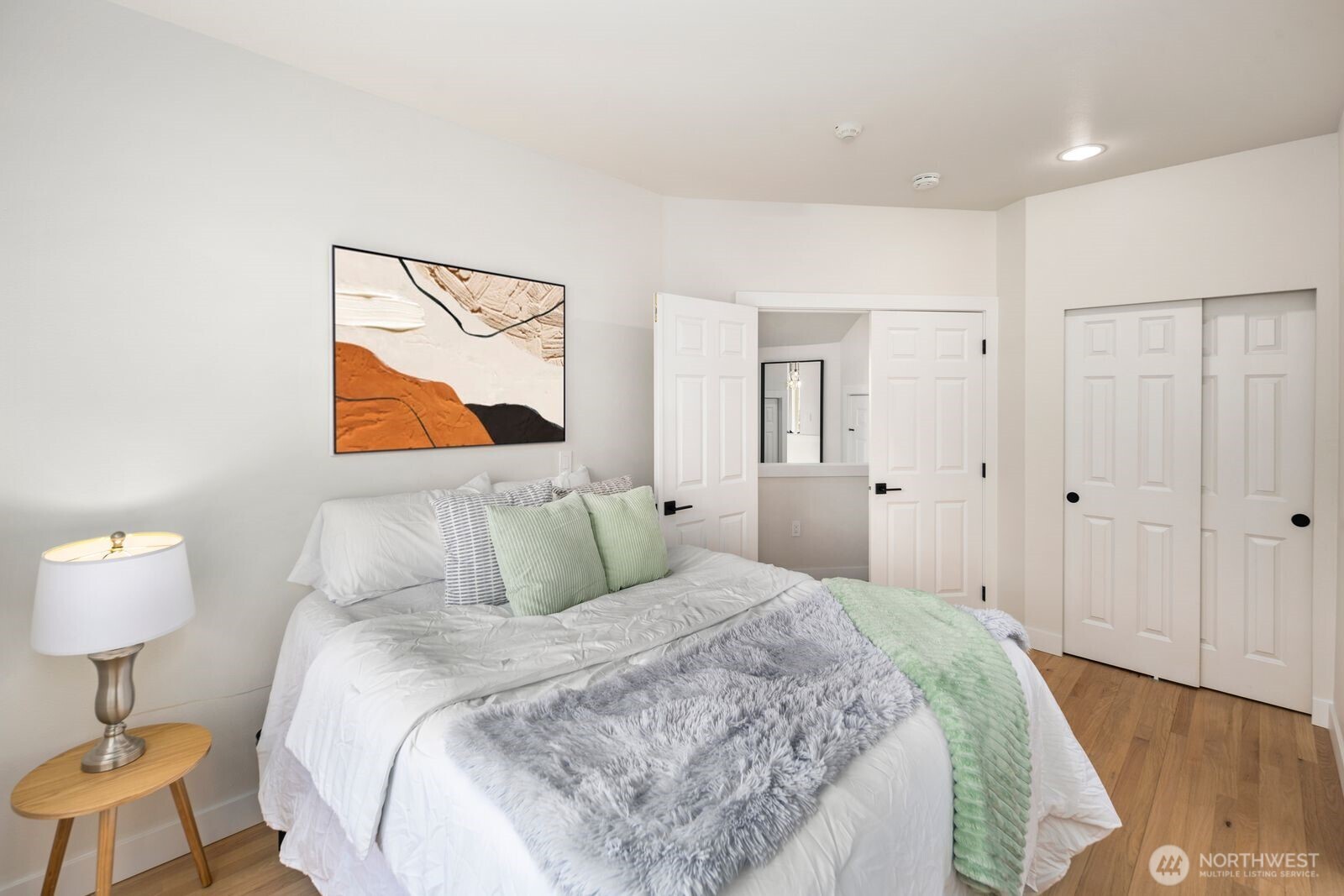 Main level bedroom with natural light