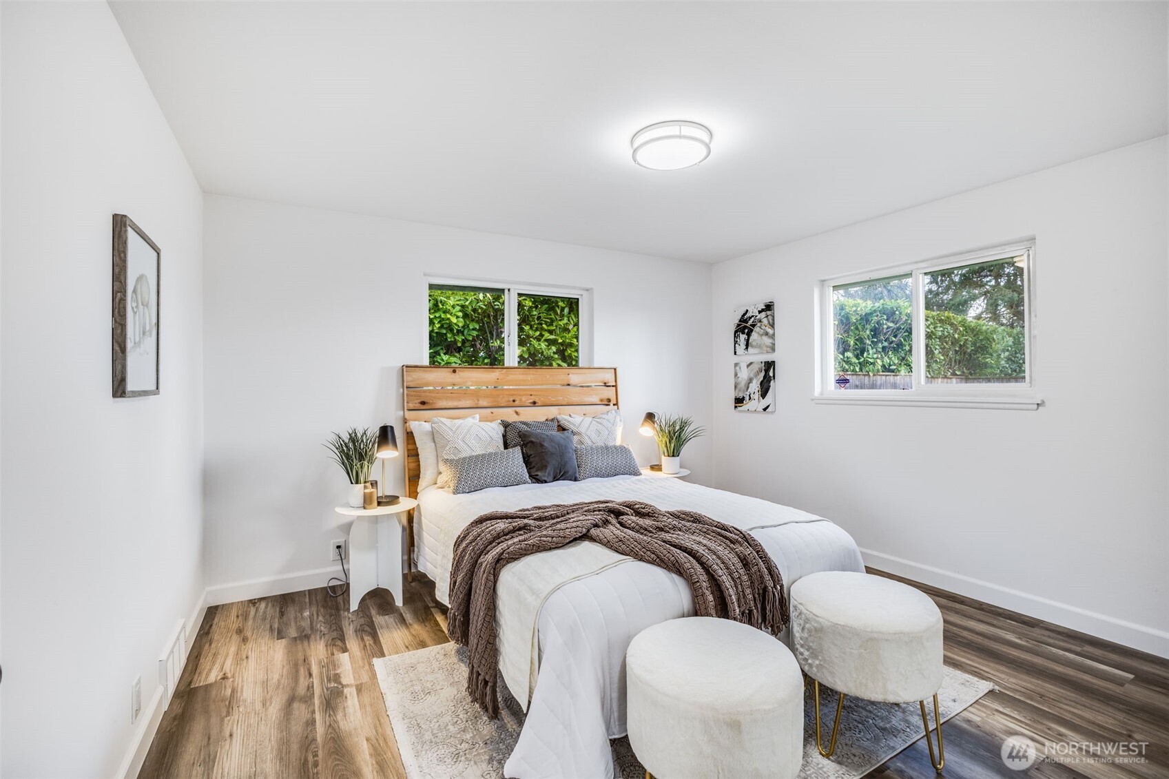 Fully updated, two-window bedroom!