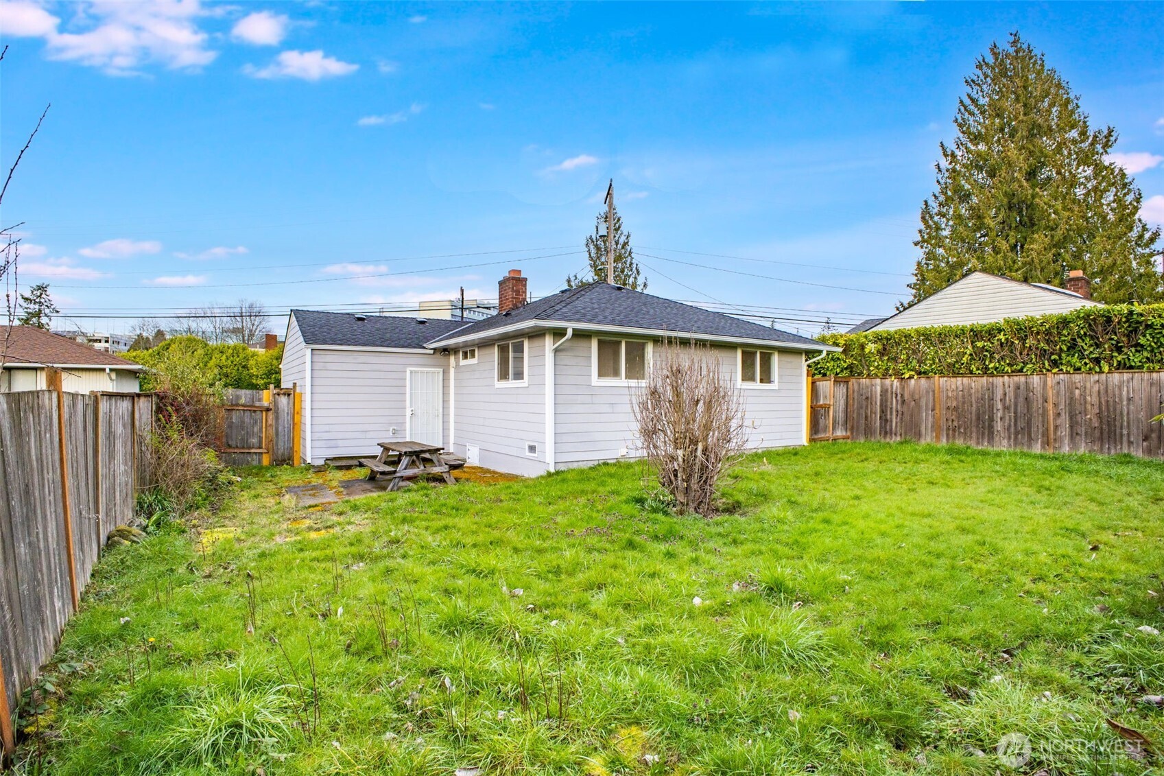 Fully fence backyard-great for kids and pets