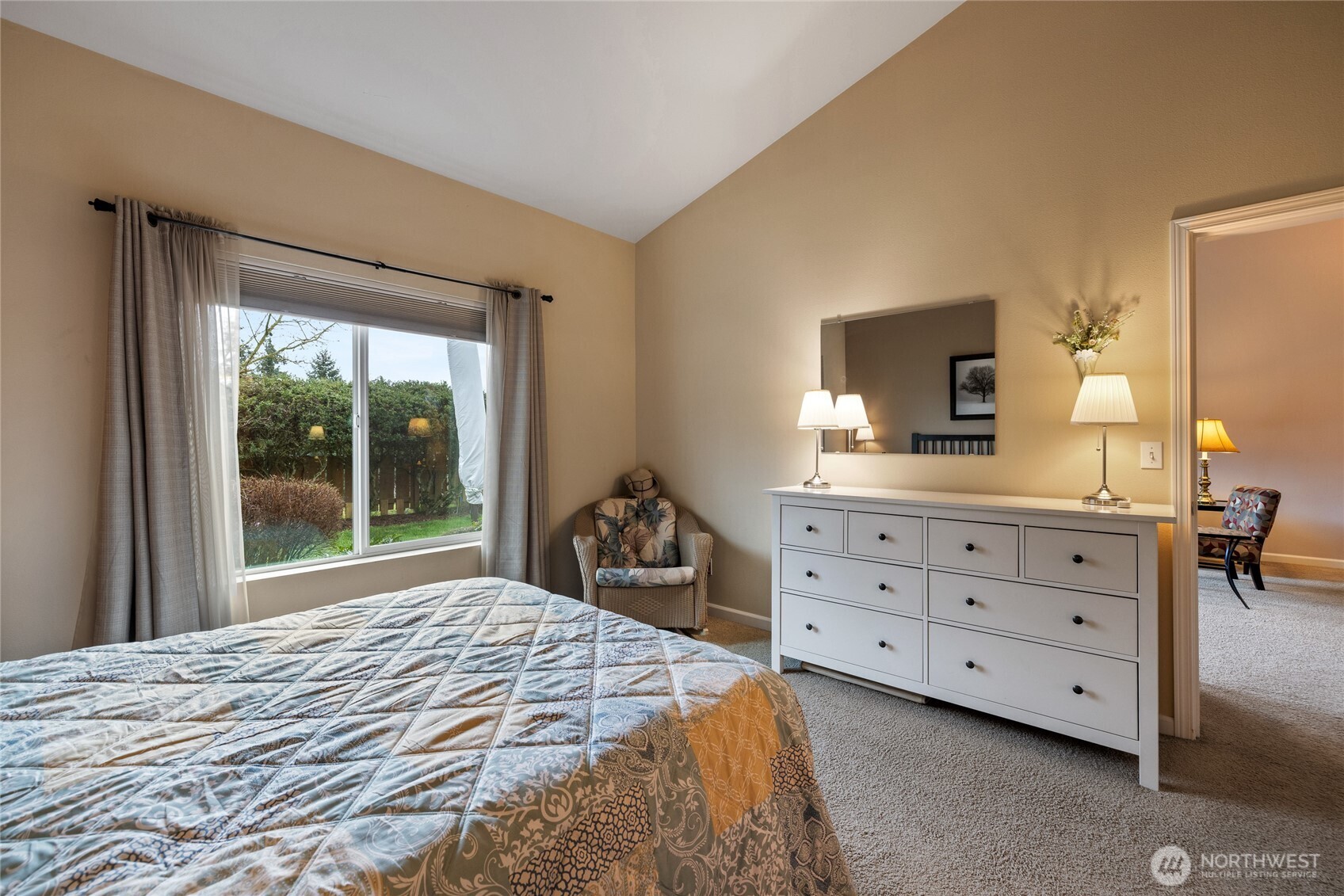 En suite bath and walk in closet.