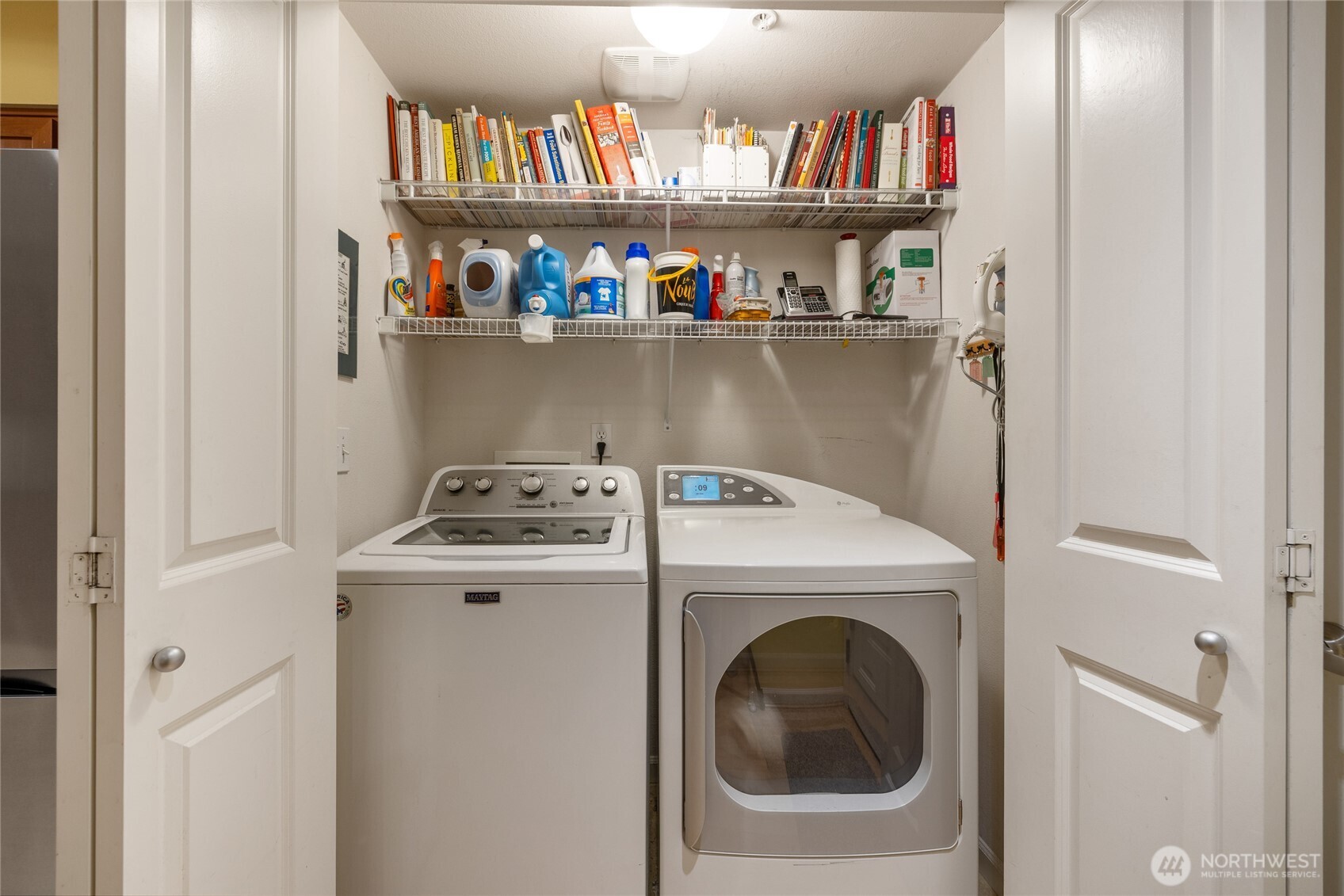 Additional storage in garage.