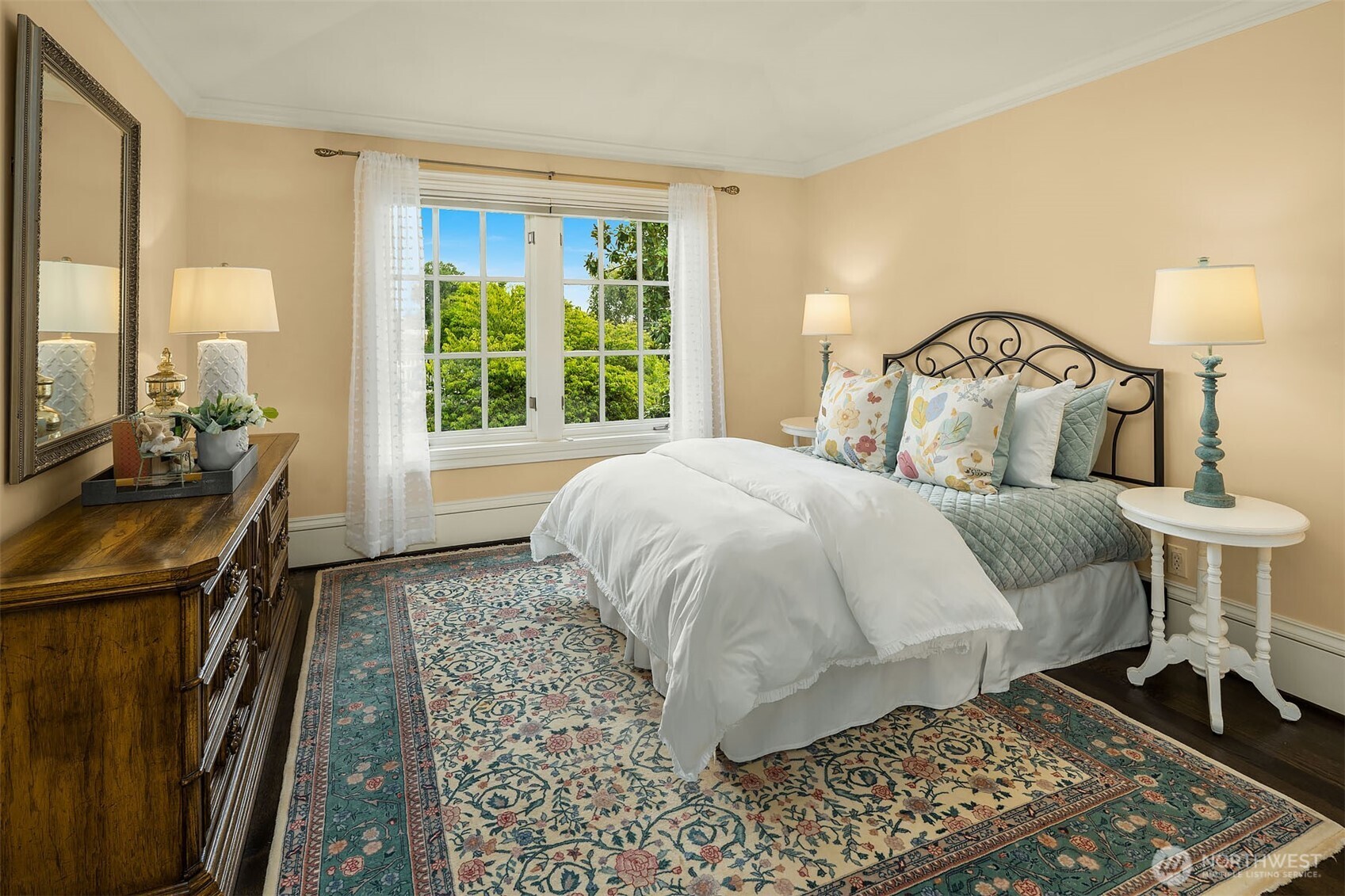 Bright and spacious second bedroom.
