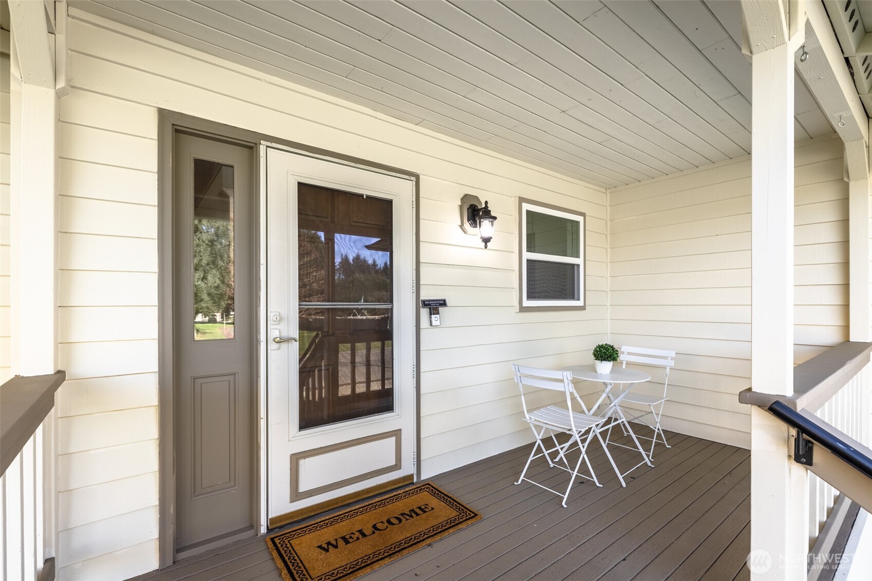 Watch your kids at the community park from the front porch