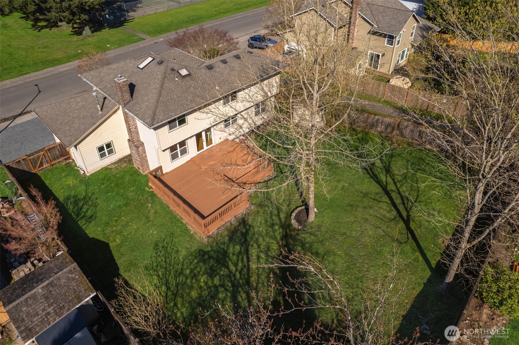 Expansive fenced in back yard for your privacy and pets
