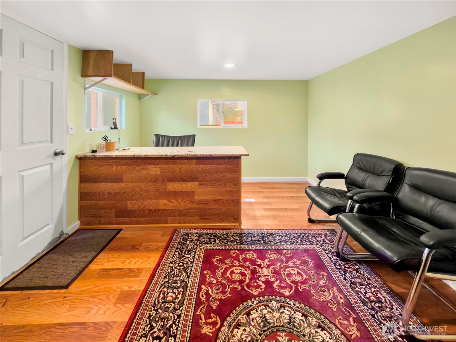 Virtually staged. Large detached outbuilding with power. Ideal as a home office, studio, or workspace.