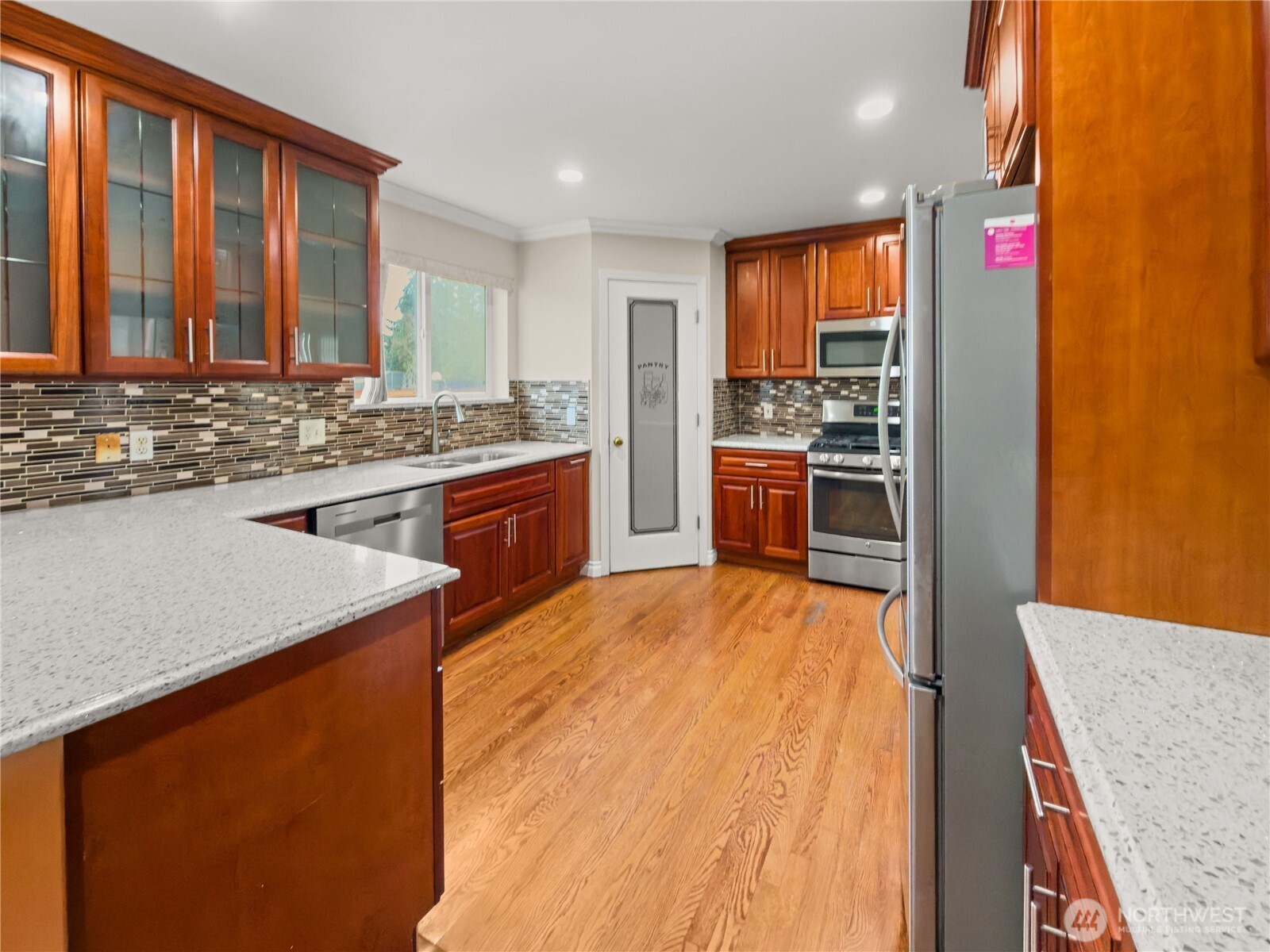 Quartz countertops offer both beauty and durability.