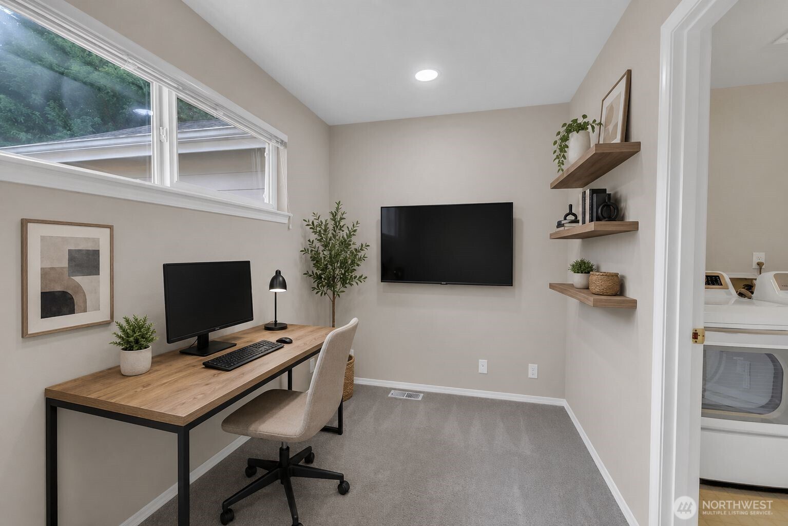 Upstairs loft office - versatile space for changing needs.