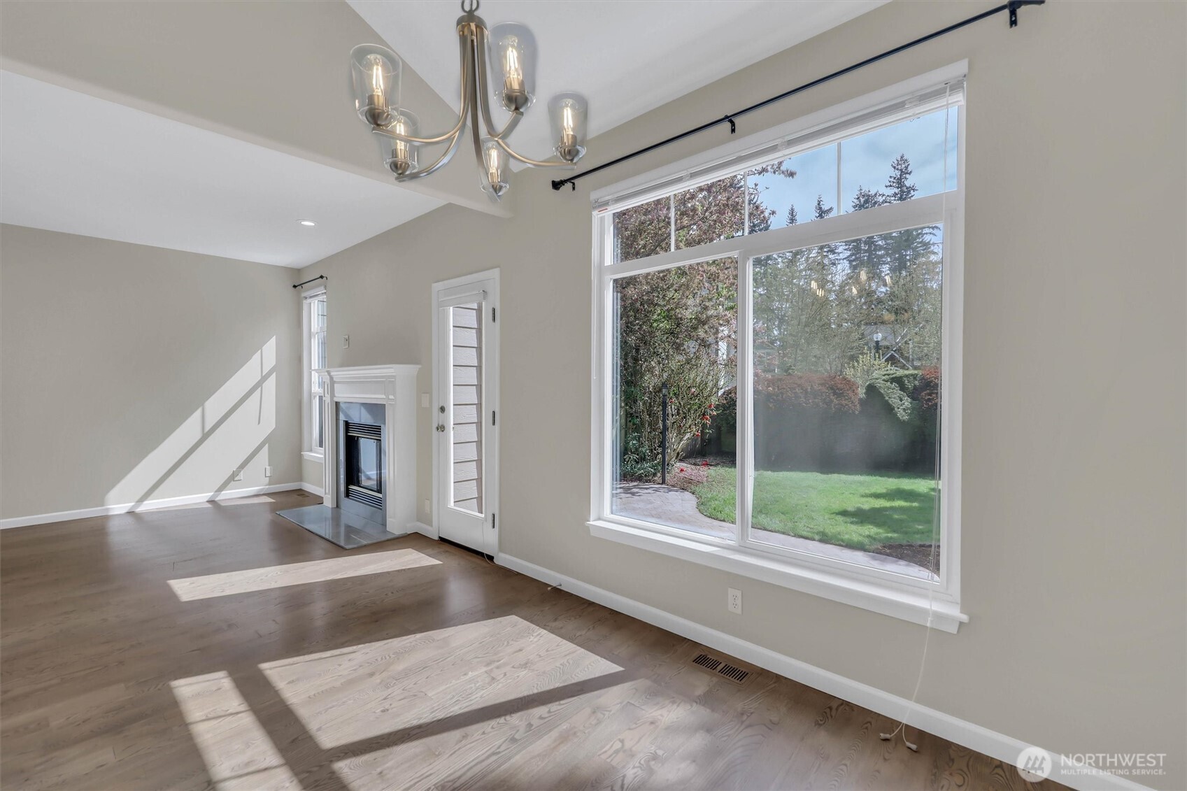 Dining room into living area