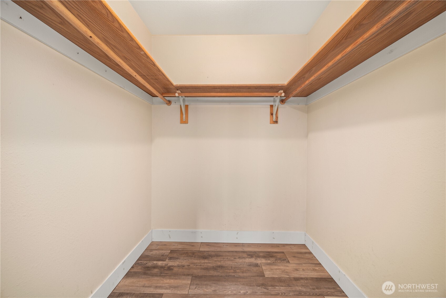 Spacious primary walk in closet