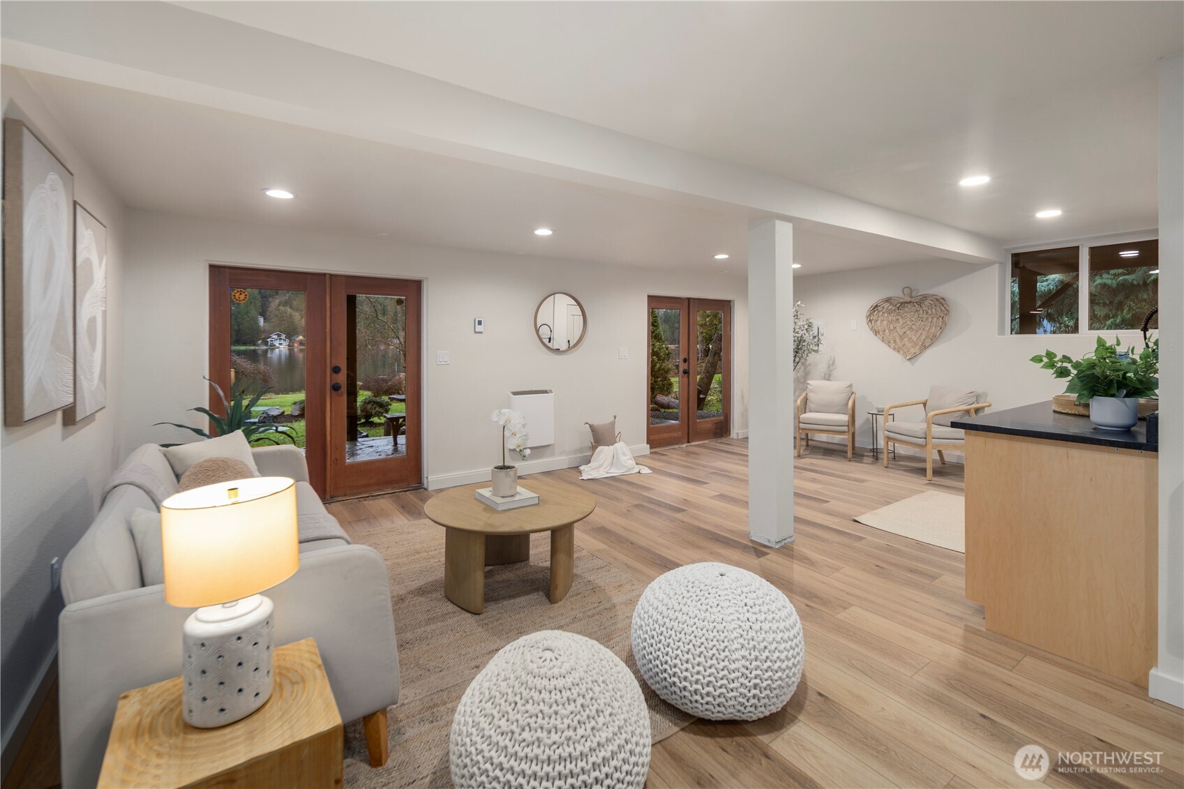 Lake views on every level. This basement can be used a ADU rental or just more room for you to play.