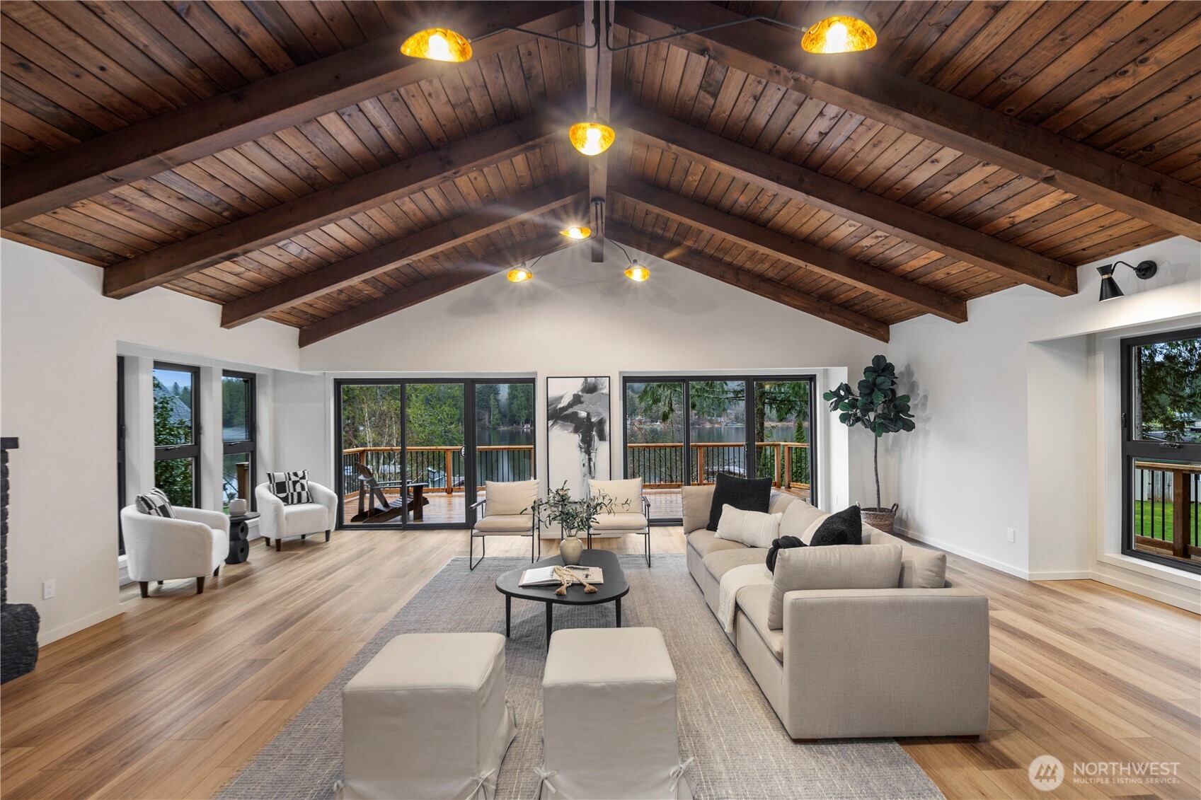 This great room features slider to step right into nature