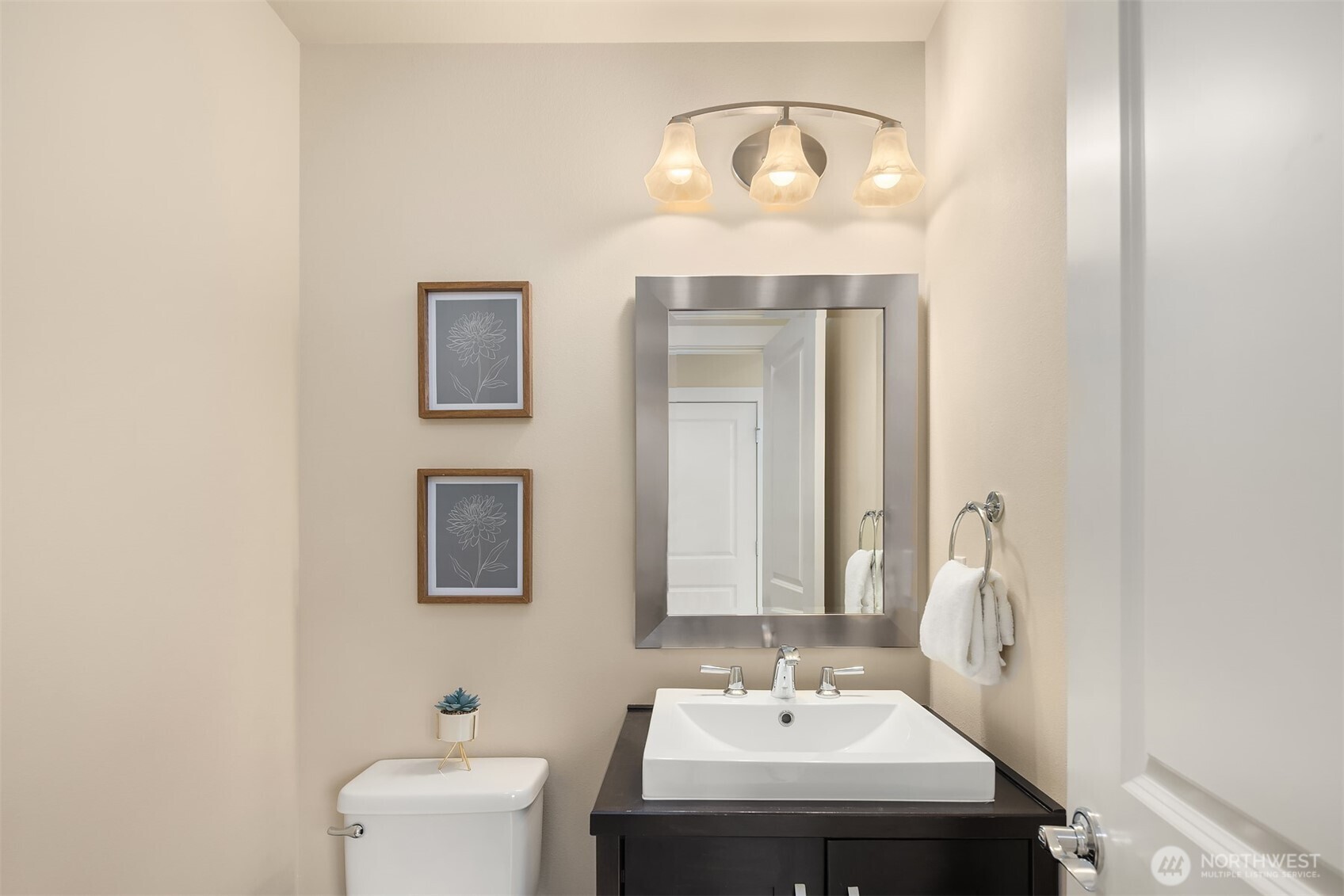 Guest powder room on the main floor.