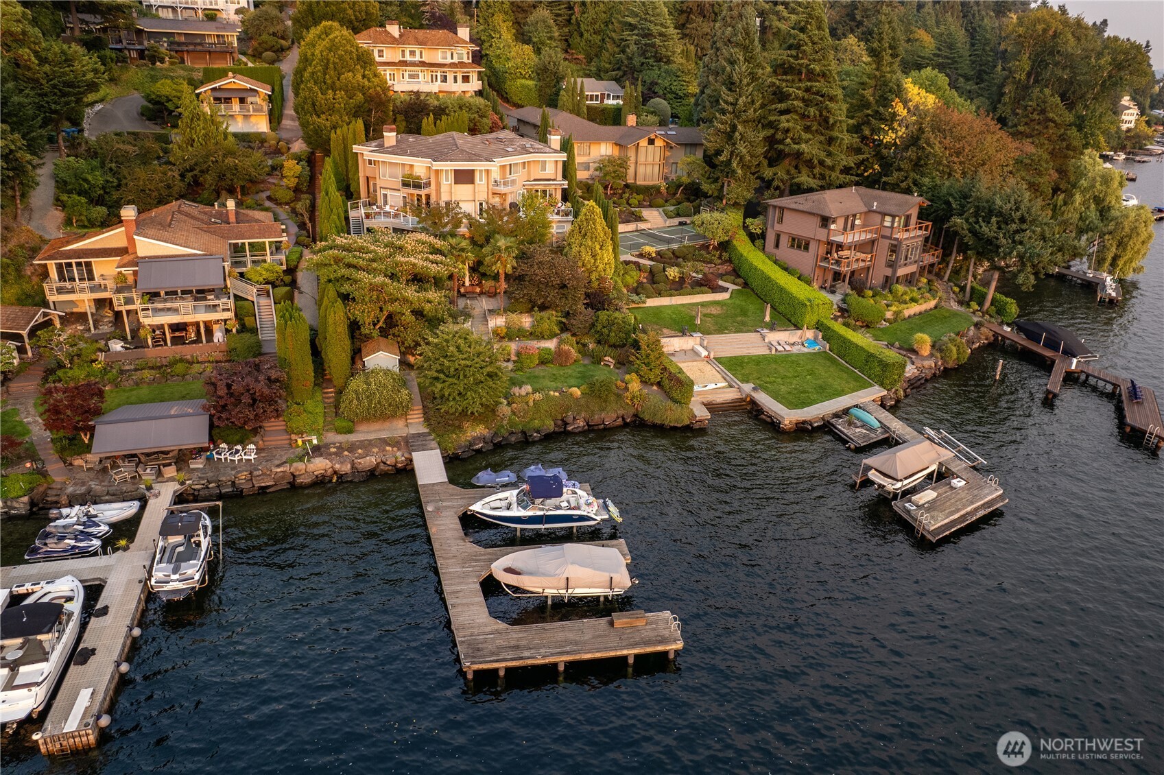 The Gold Coast Shoreline: 90 linear feet of pristine, private Lake Washington waterfront.