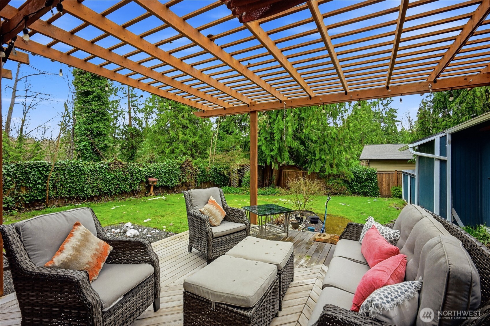 Enjoy outdoor meals and relaxation in all seasons.