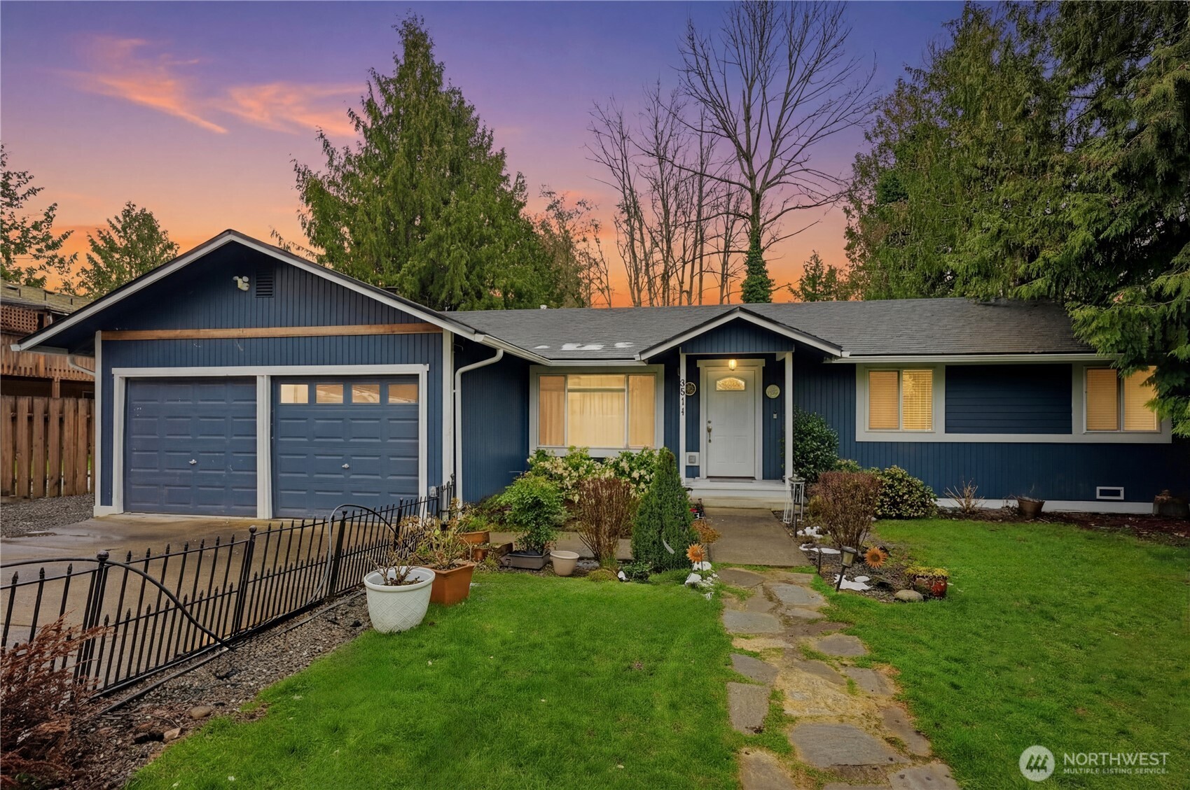 Twilight at your future home! warm, inviting, and ready for you!