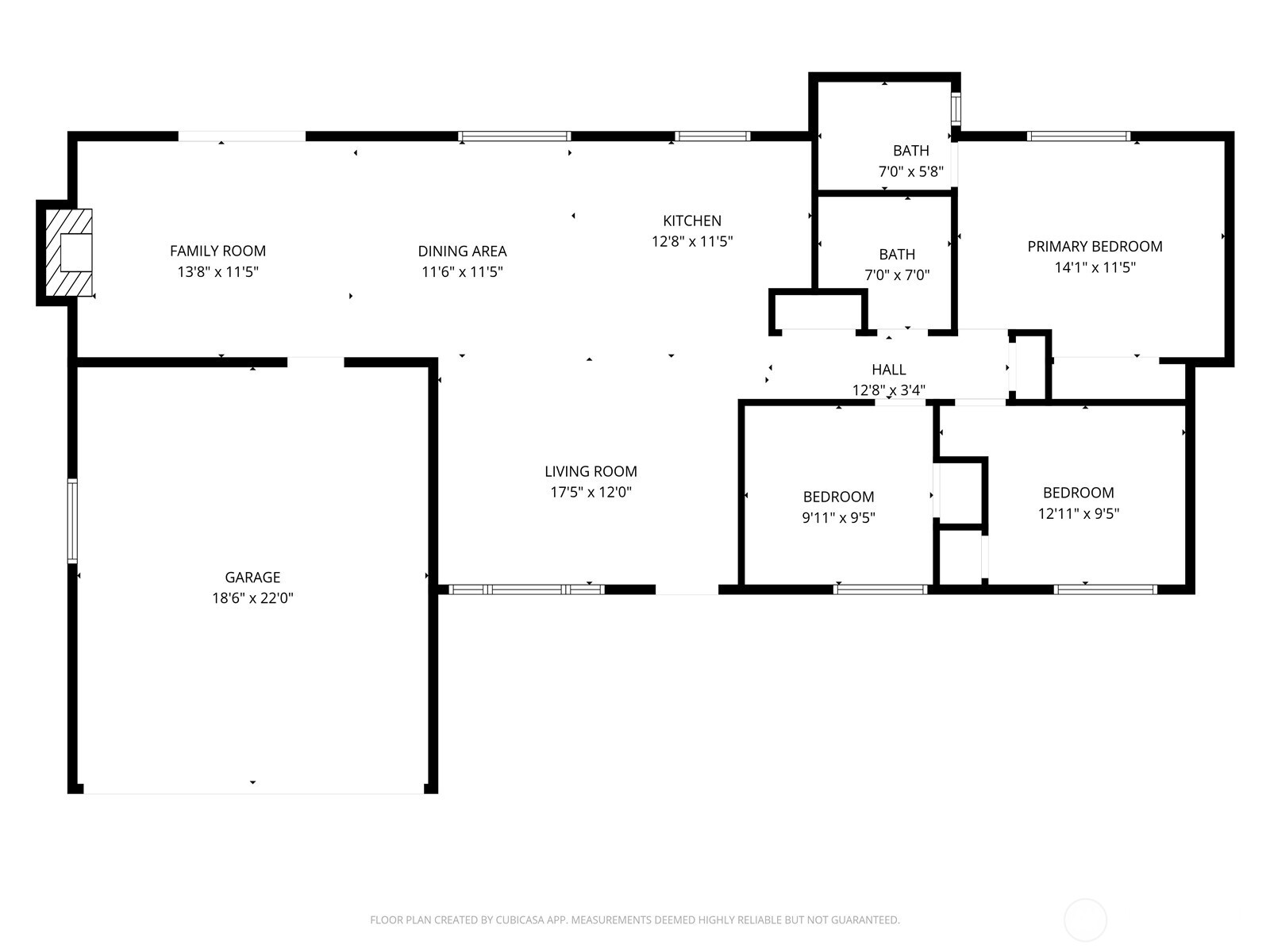 This bright single-level home offers an open-concept living space, with a spacious living room flowing seamlessly into the dining area and updated kitchen.