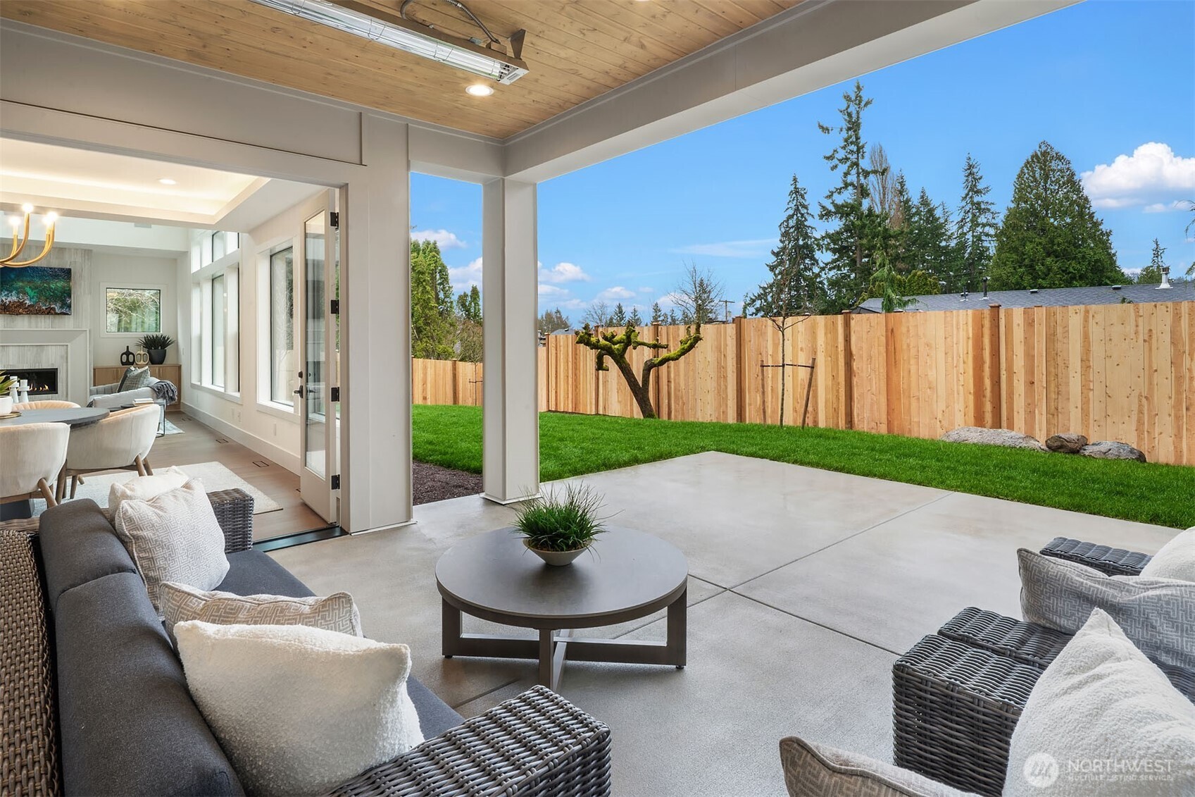 Private outdoor covered living area
