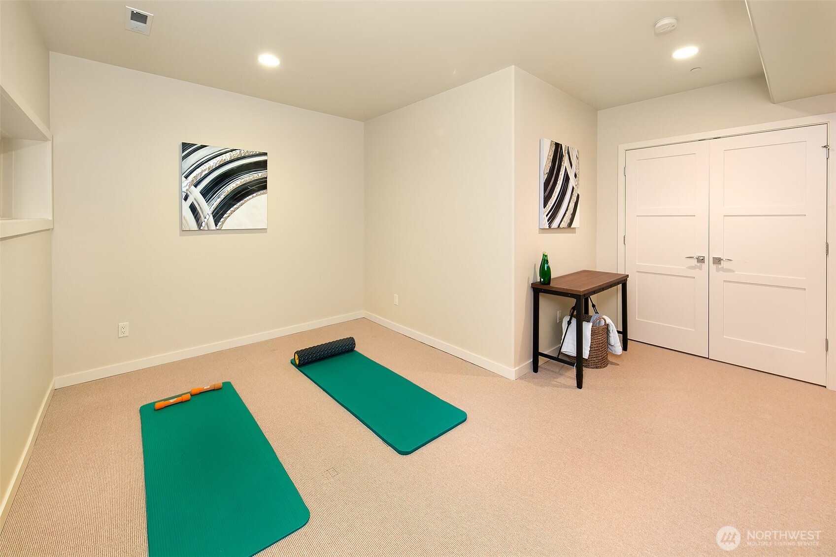 Exercise room at lower level
