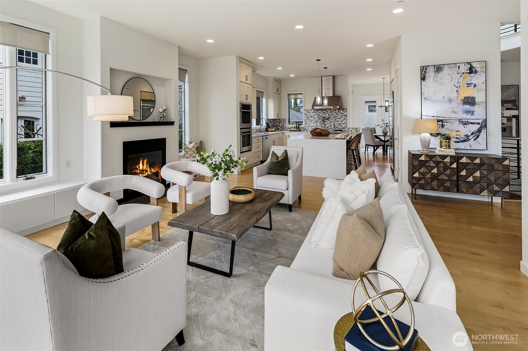 Great room with kitchen