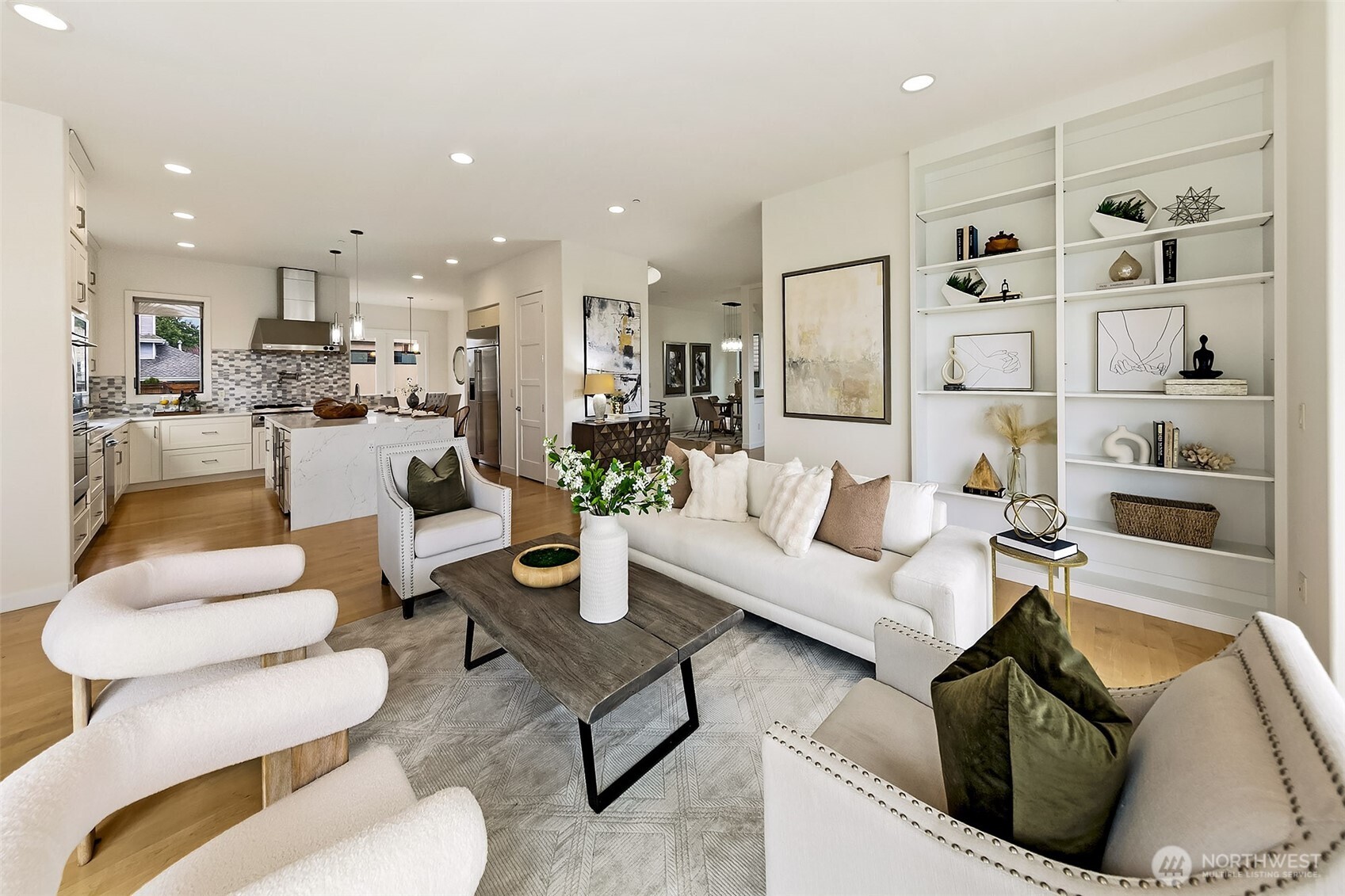 Great room with kitchen