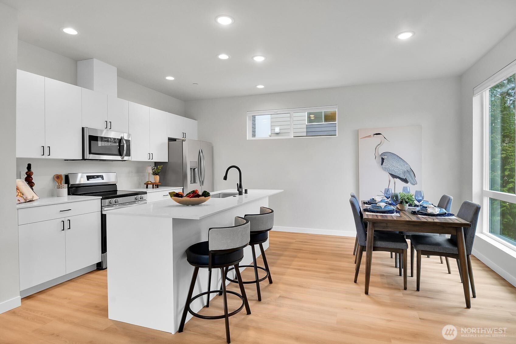 Enjoy extra seating at the island!