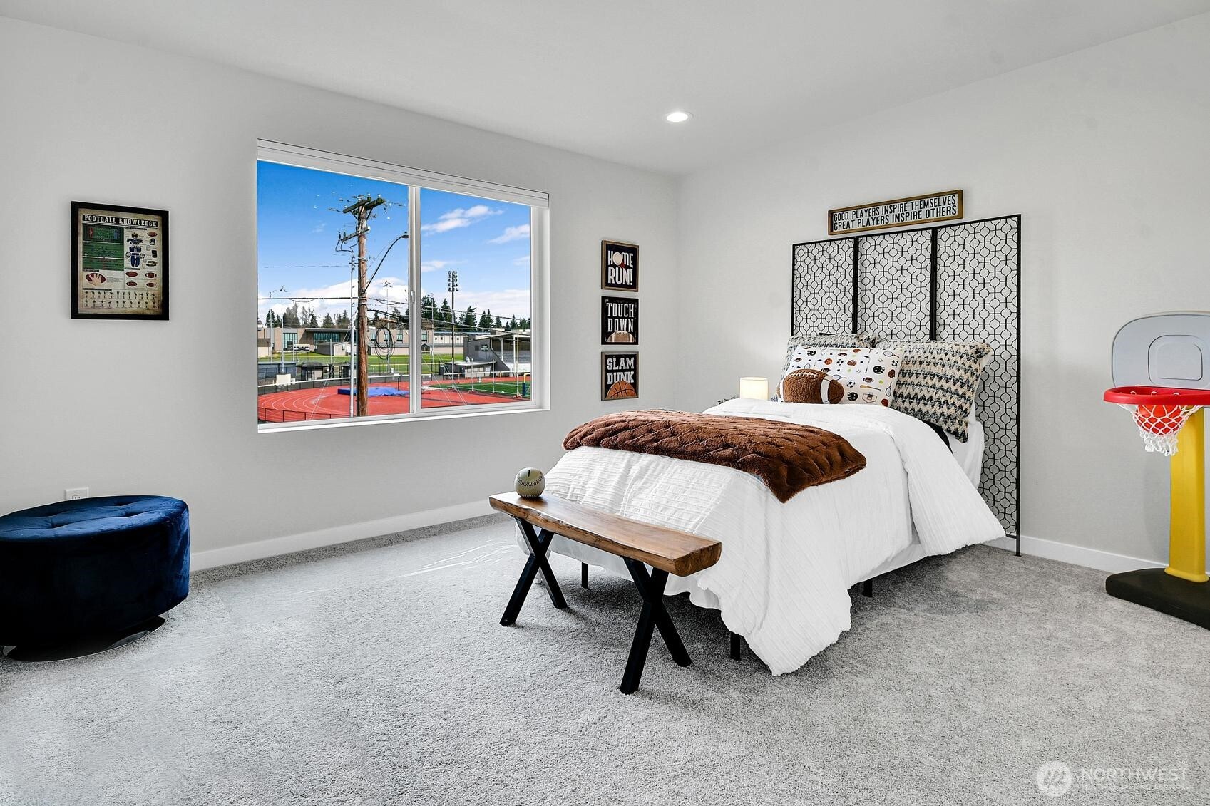 Spacious 2nd bedroom on the upper level, also with a walk-in closet!